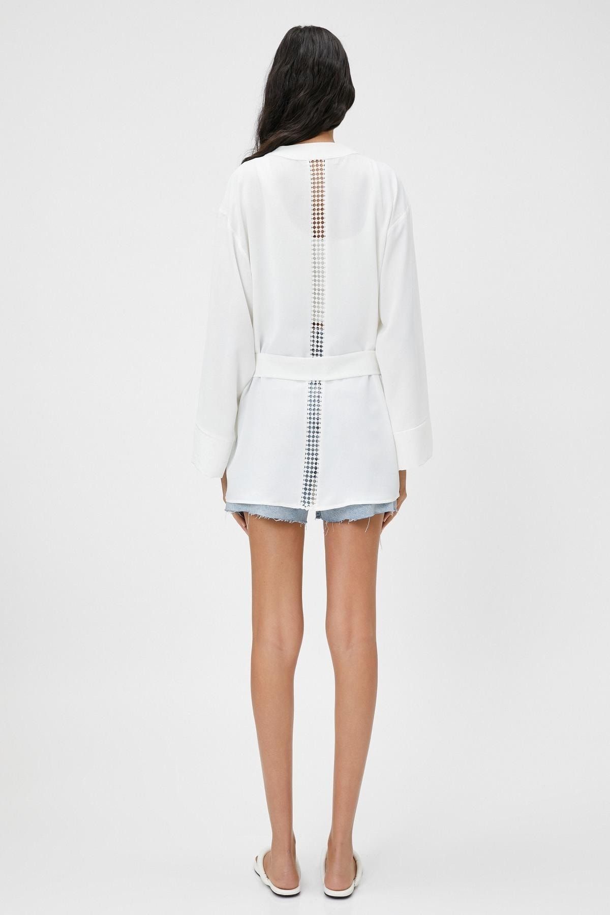 Koton-Off-White-Jacke für Damen 4
