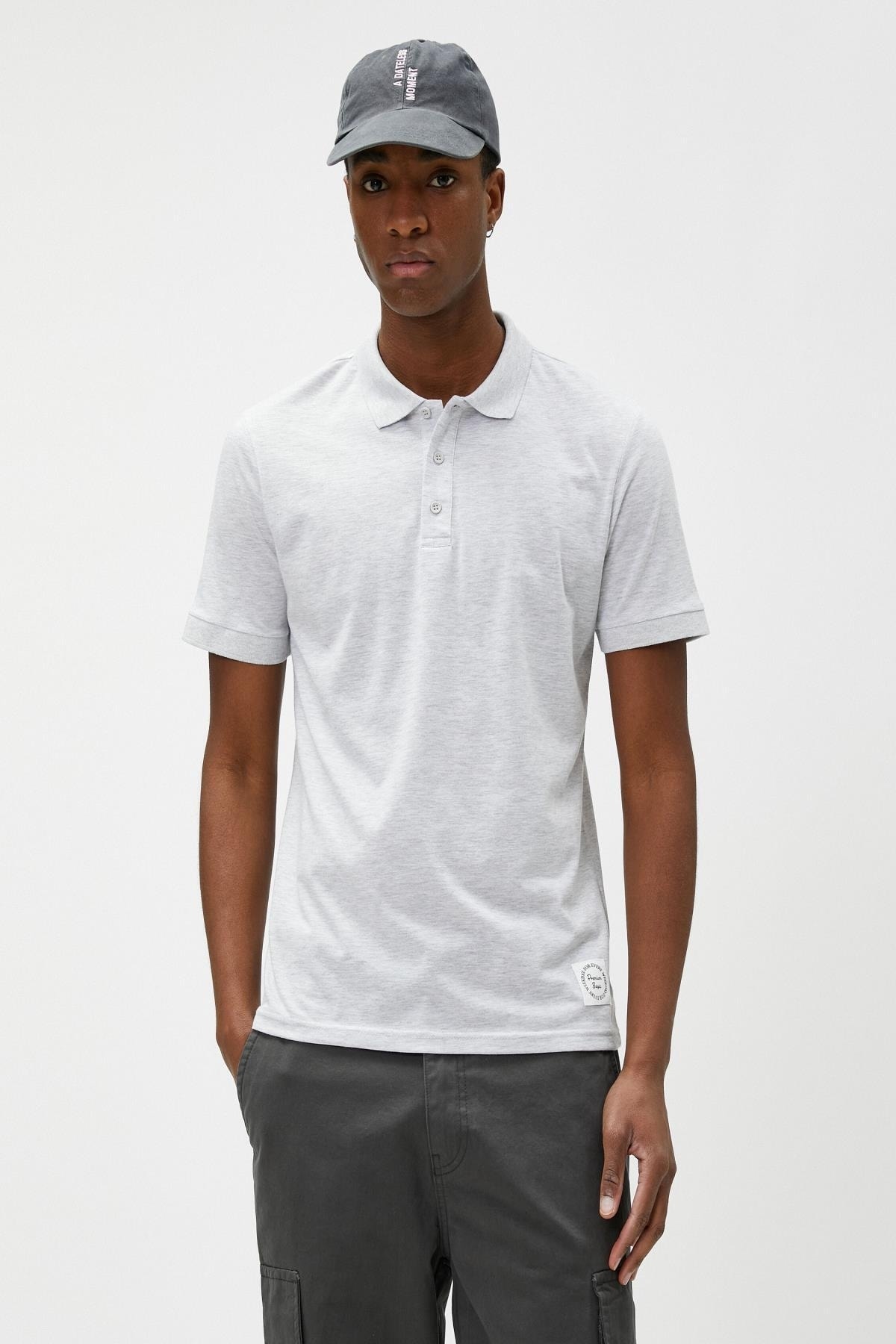 تیشرت مردانه خاکستری کوتون | 3SAM10071MK اورجینال - تصویر 2