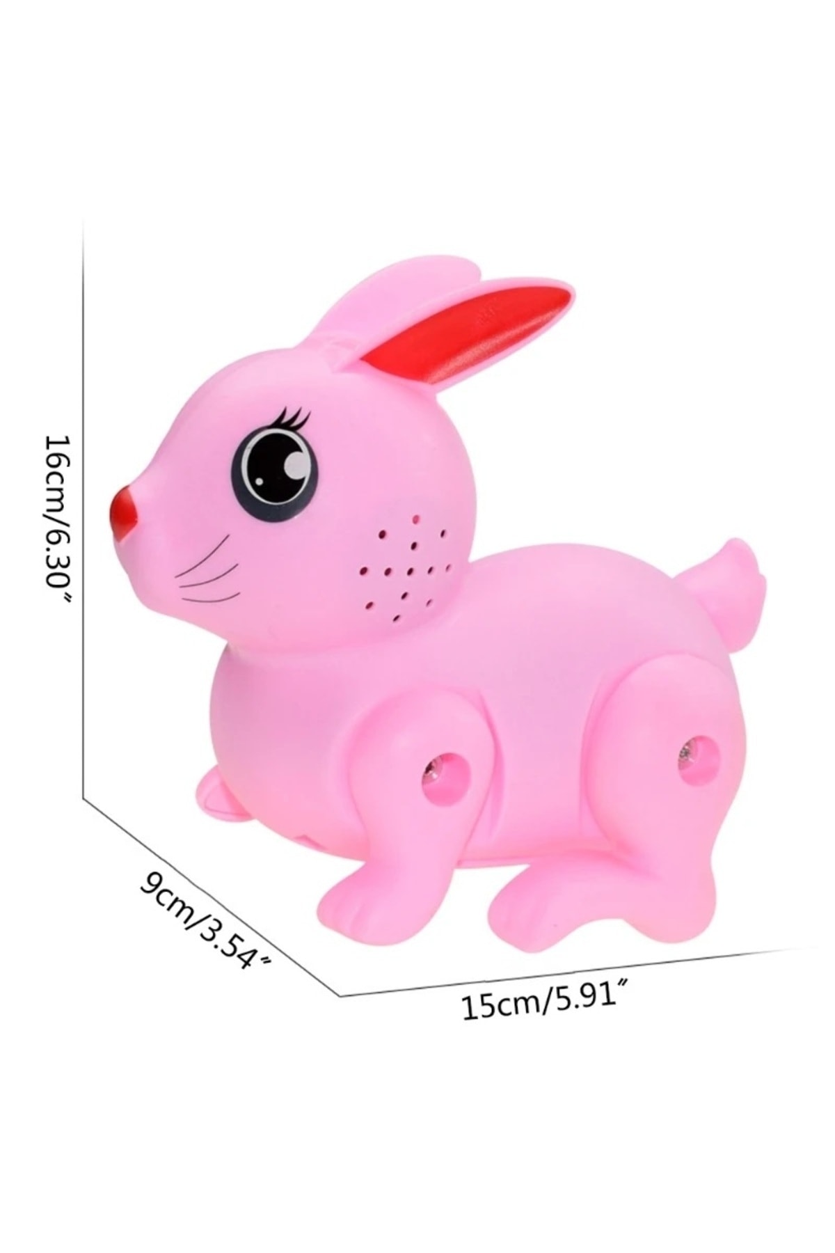 LRS STORE Oyuncak Tavşan Pembe Mekanik Zıplayan Işıklı Müzikli Hediye Oyuncak fotoğrafı 6 (önizleme)