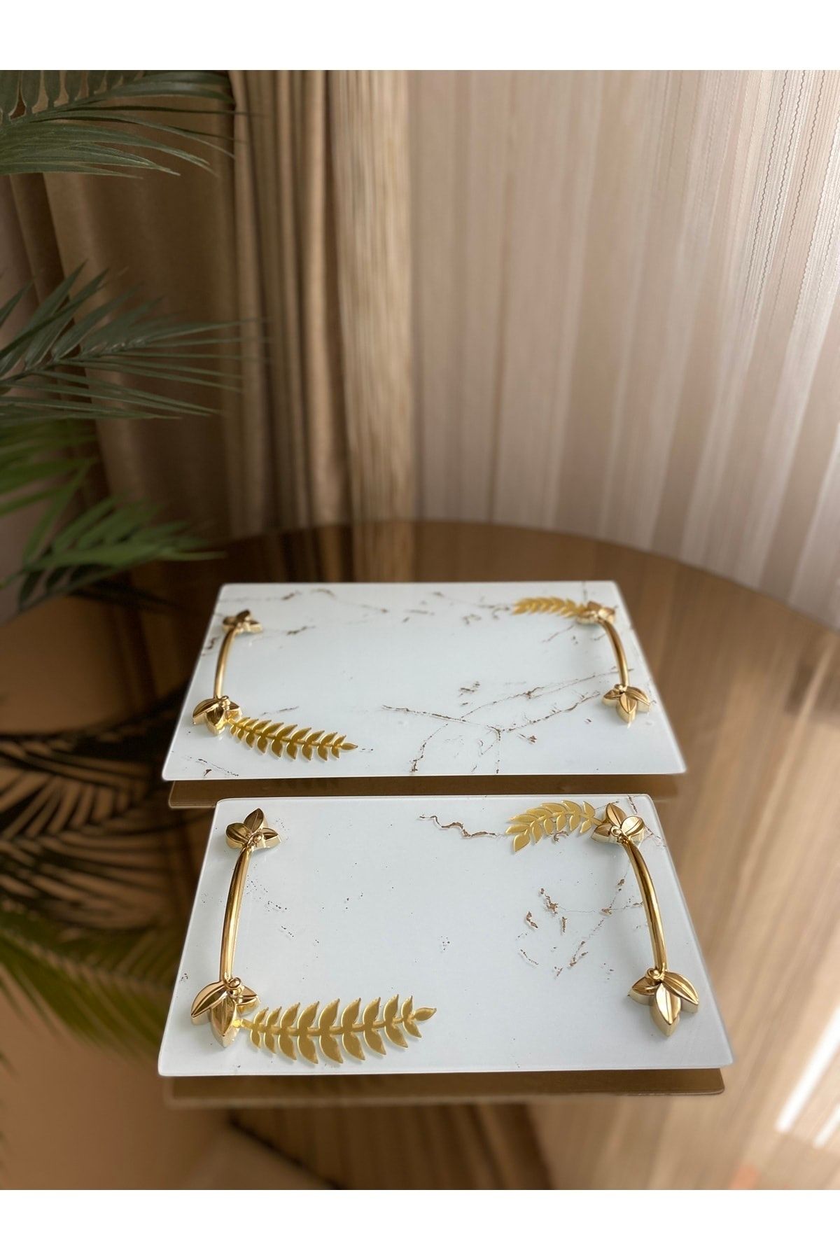 Gold decorative outlet tray