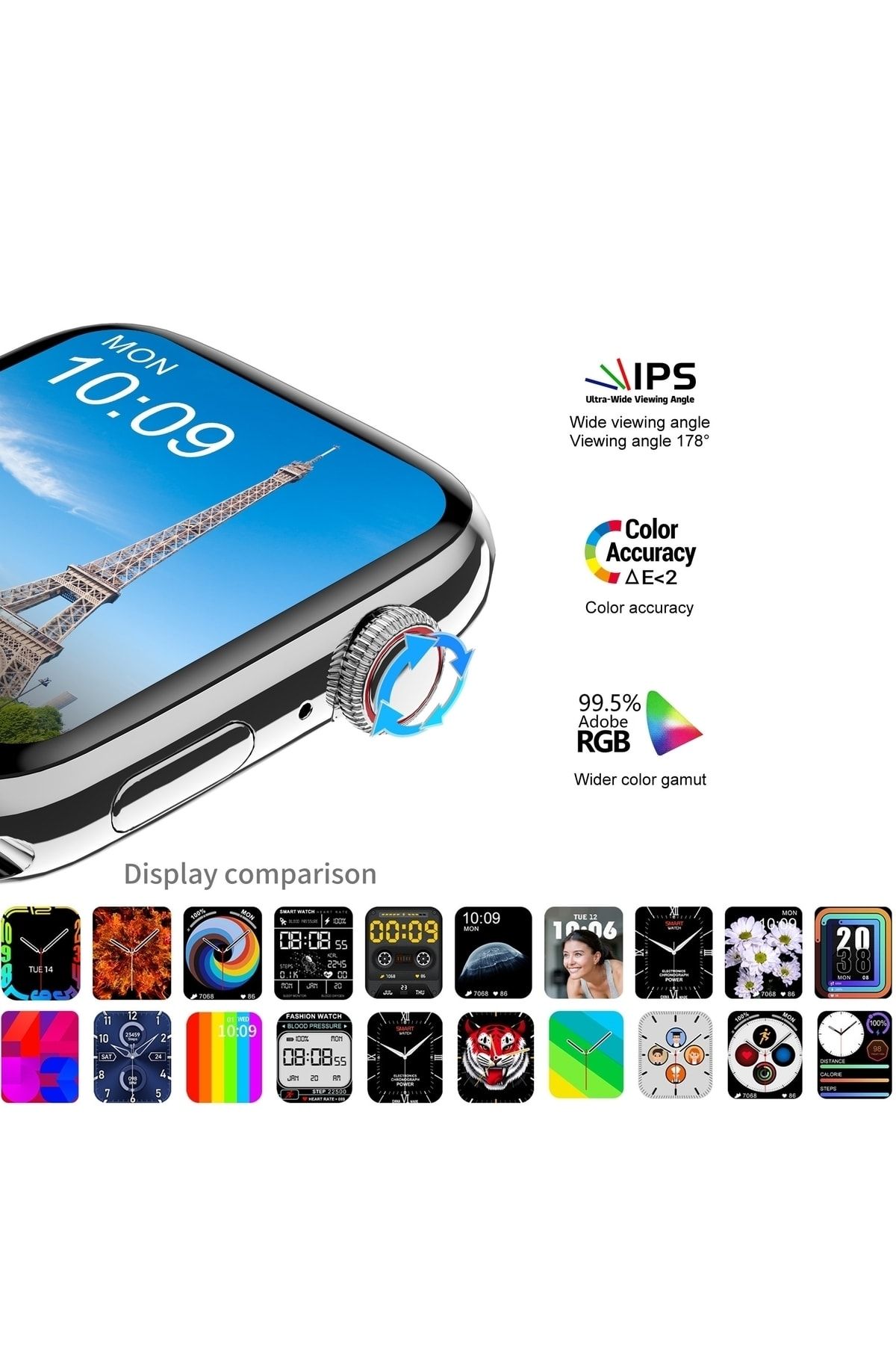 Oppo A72 Uyumlu Akıllı Saat Watch 8 PRO Konuşma Özellikli