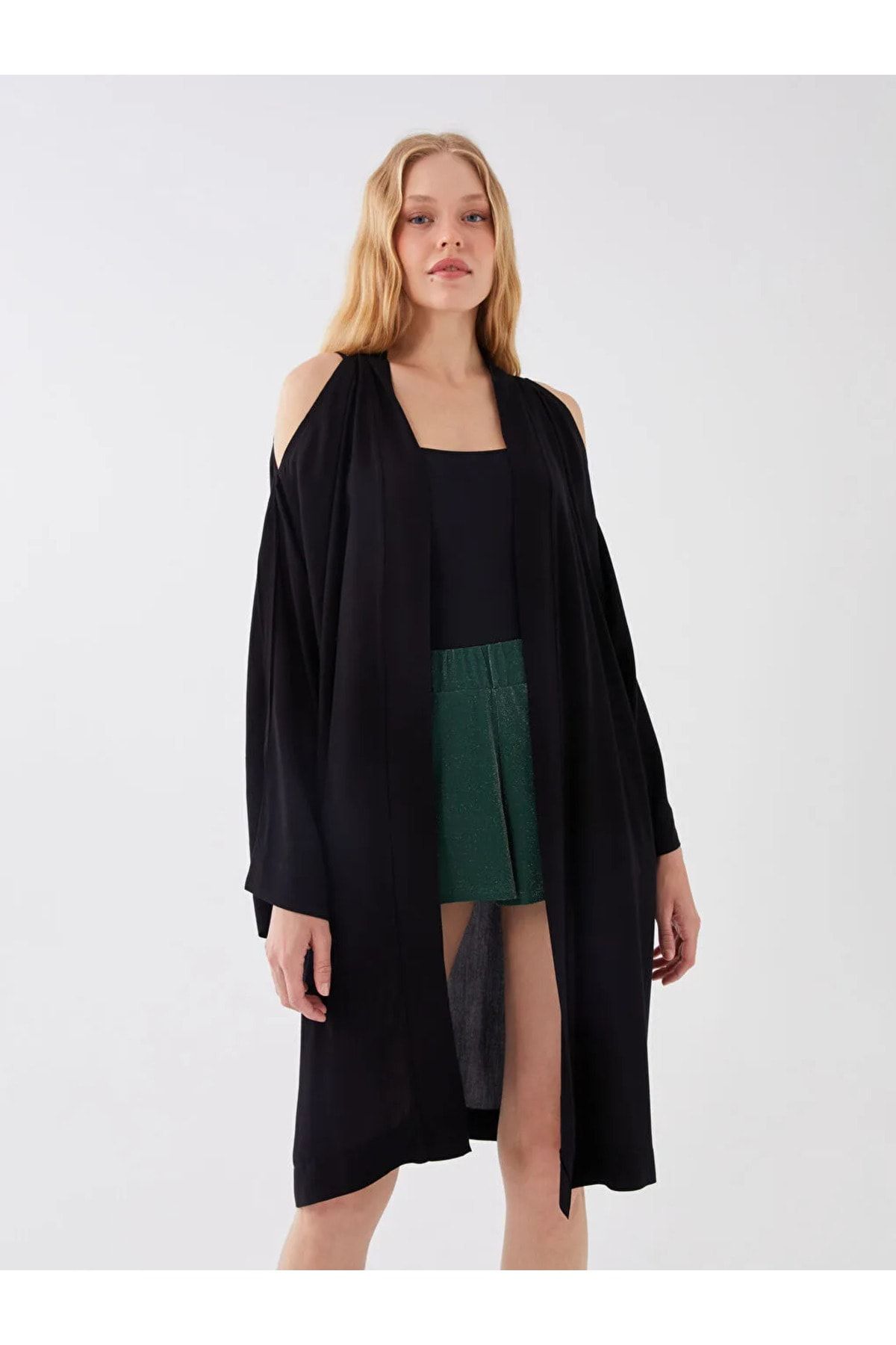 LCW DREAM Şal Yaka Düz Vual Kadın Kimono