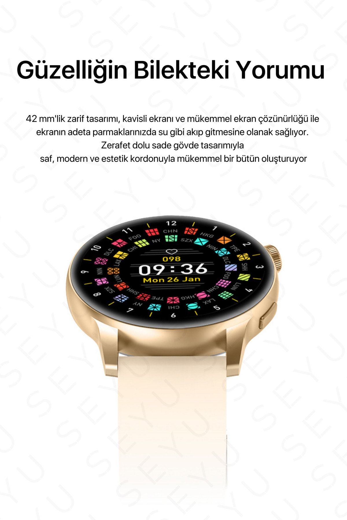 Watch G3 Pro Mini Akıllı Saat 42mm İphone Android Tüm Telefonlara Uyumlu Smartwatch