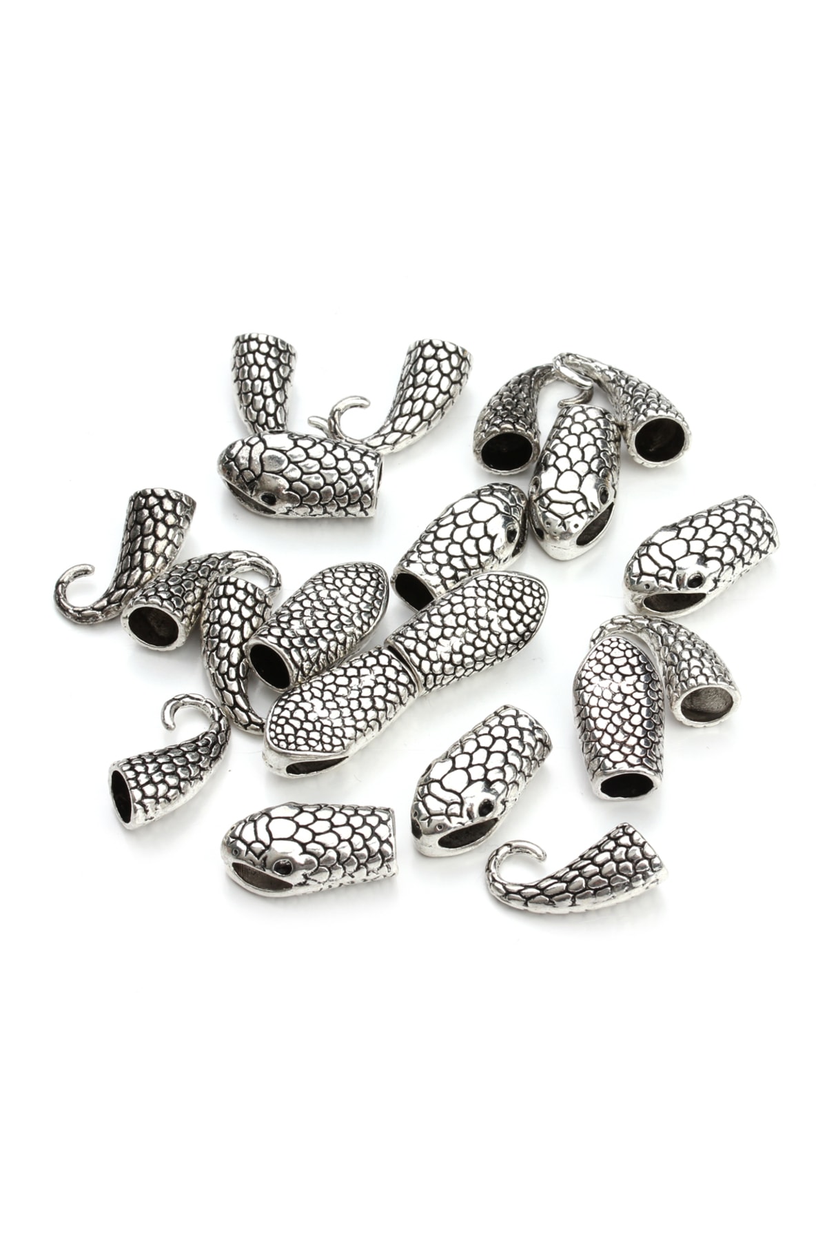 ElifceByÖzlem Yılanbaşı Hapishaneişi Ve Deri Kapama Gümüş 7 Mm.