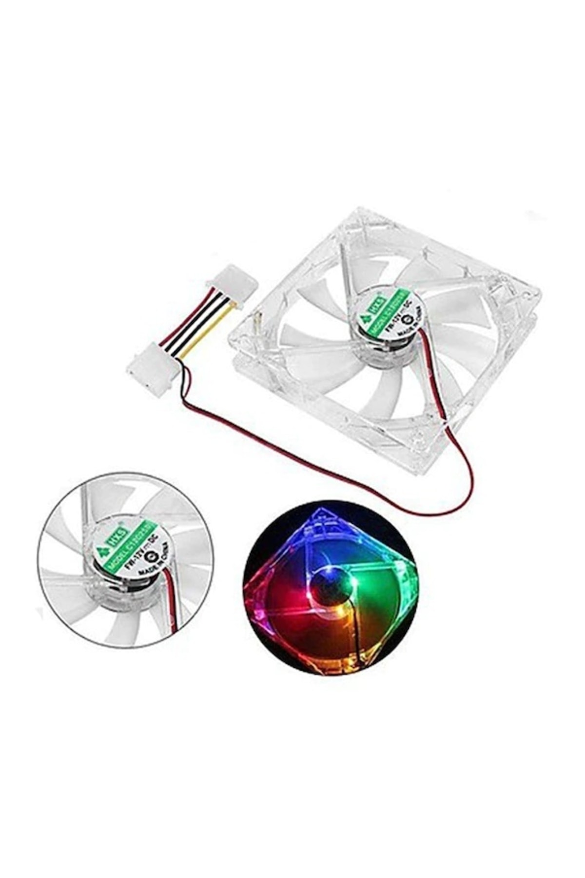 8 Cm Kasa Fanı 4 Renk Sessiz Işıklı Vidalı 3