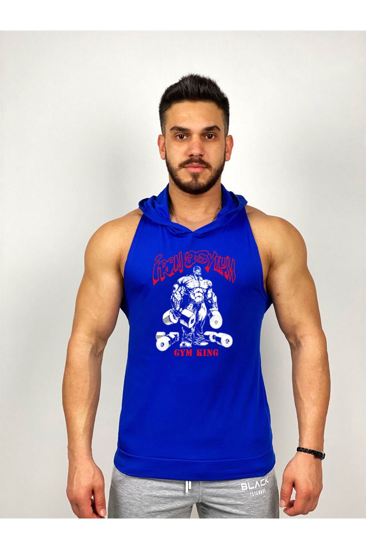 Gym king sleeveless hoodie black discount