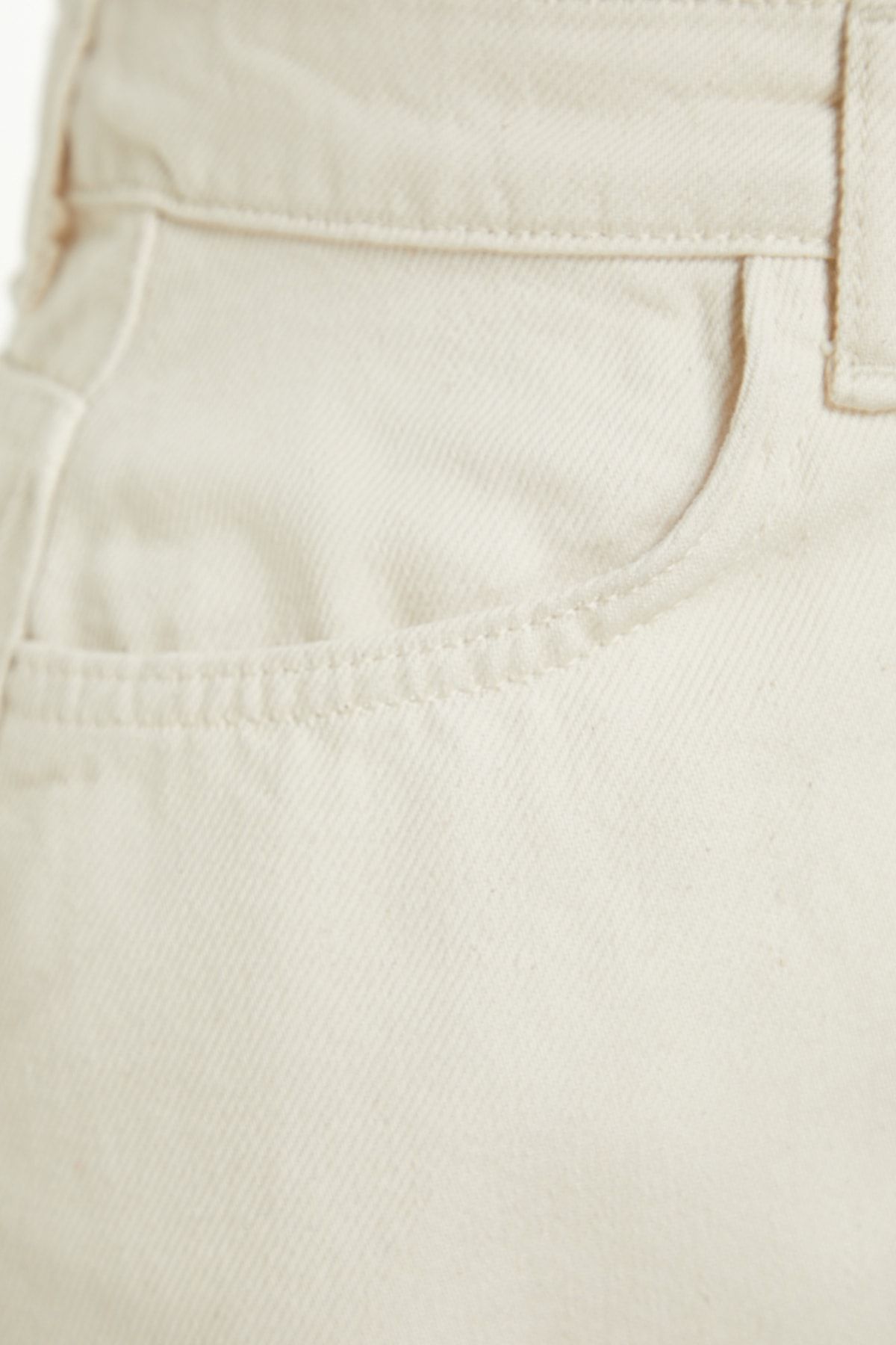 Trendyol Collection-Ecru Button Detail High Waist Midi Denim Skirt Twoss23Et00359 12