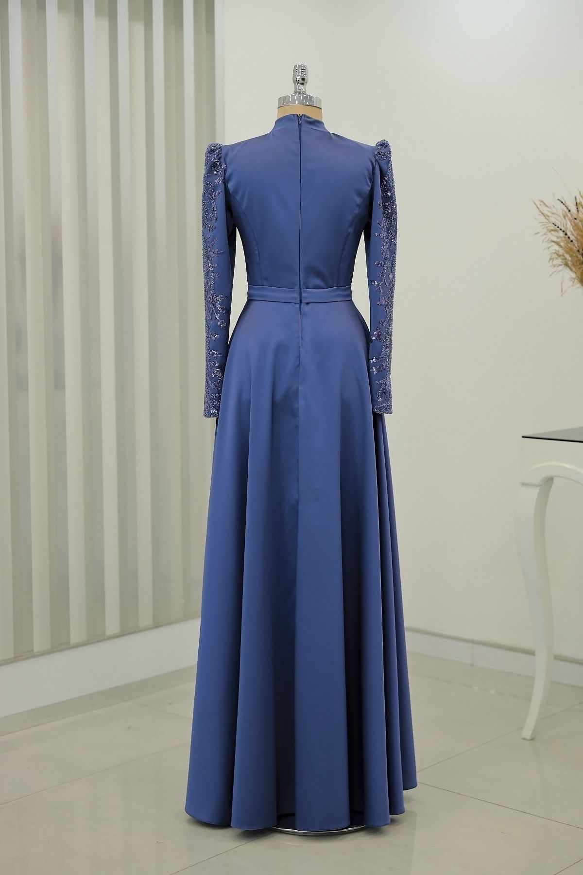 Dark blue long frock shop