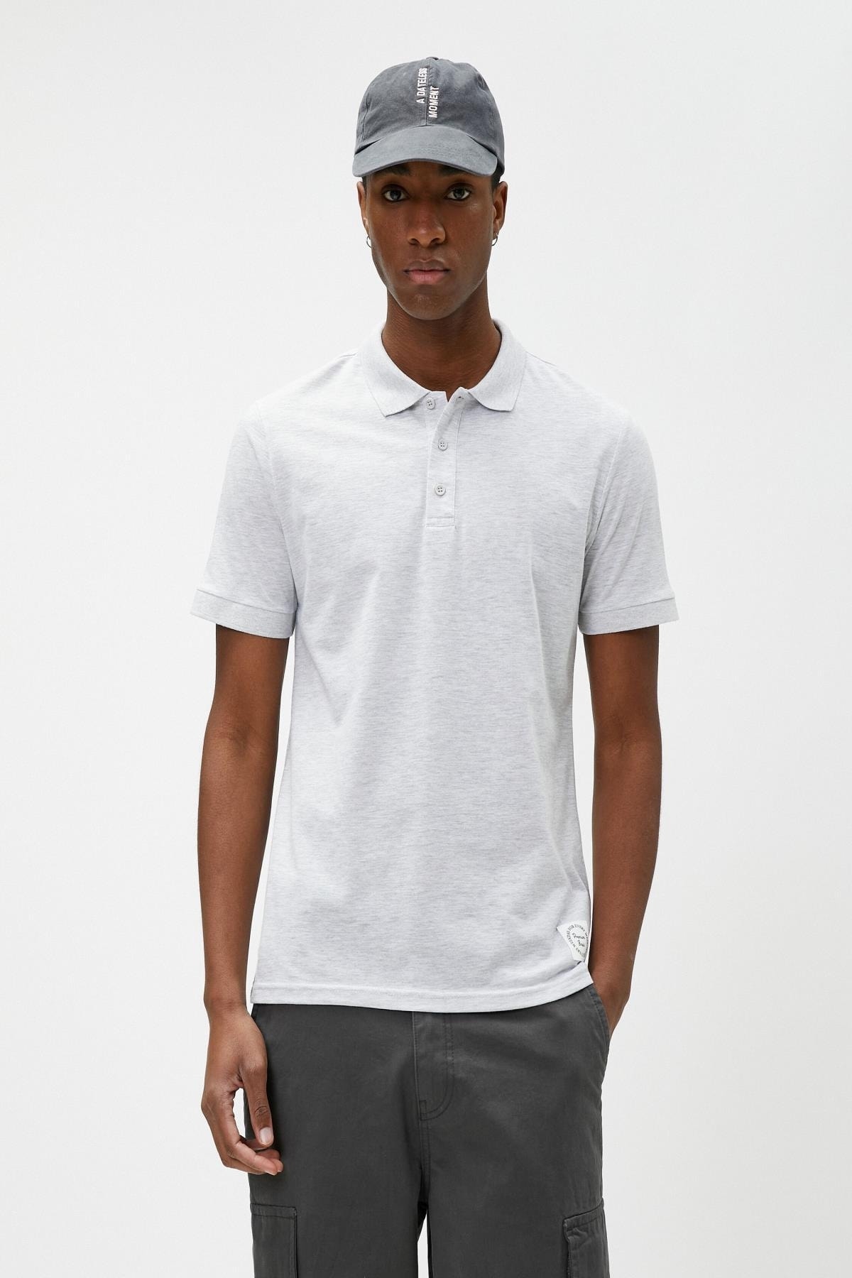 تیشرت مردانه خاکستری کوتون | 3SAM10071MK اورجینال - تصویر 3