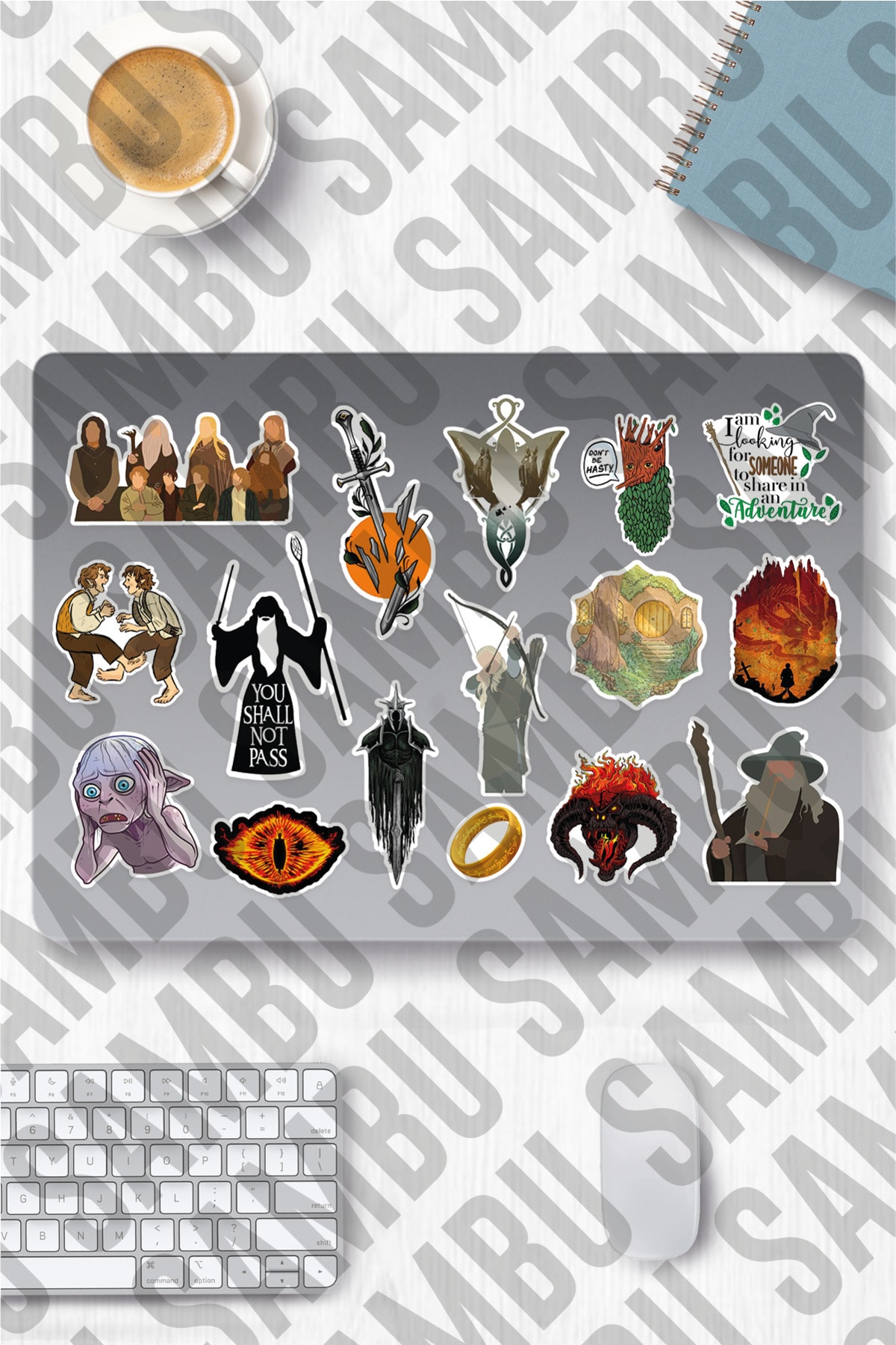 Rings Sticker Set Sambu Design Yüzüklerin Efendisi Temalı Sticker Etiket Seti - Lord Of ...