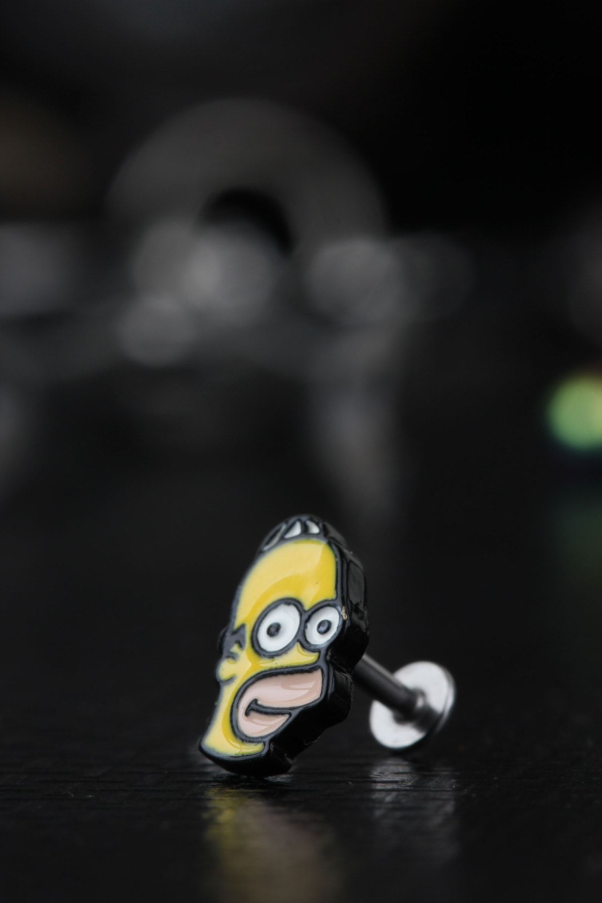 depozoom-316l Surgical Steel Tragus Cartilage Helix Labret Anime Homer Simpson Piercing 1