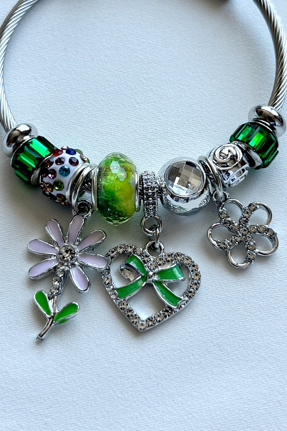 Women's charm bracelet 2025 silver
