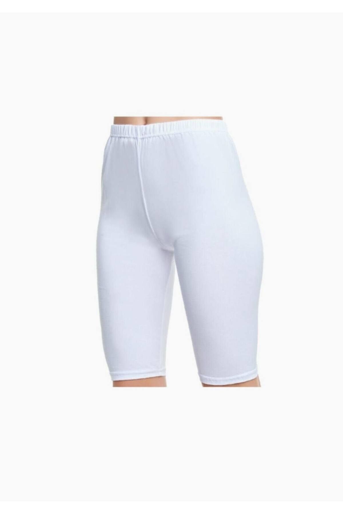 Tutku Colanți Scurti De Damă, Pachet De 6 Albi, Sezon Nou Femeie - 3XL