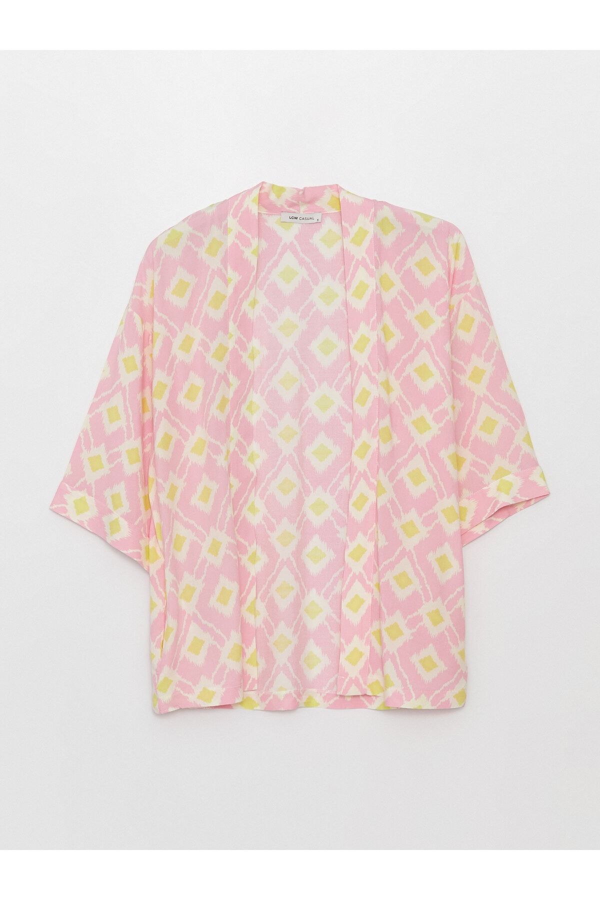 Şal Yaka Desenli Oversize Kadın Kimono