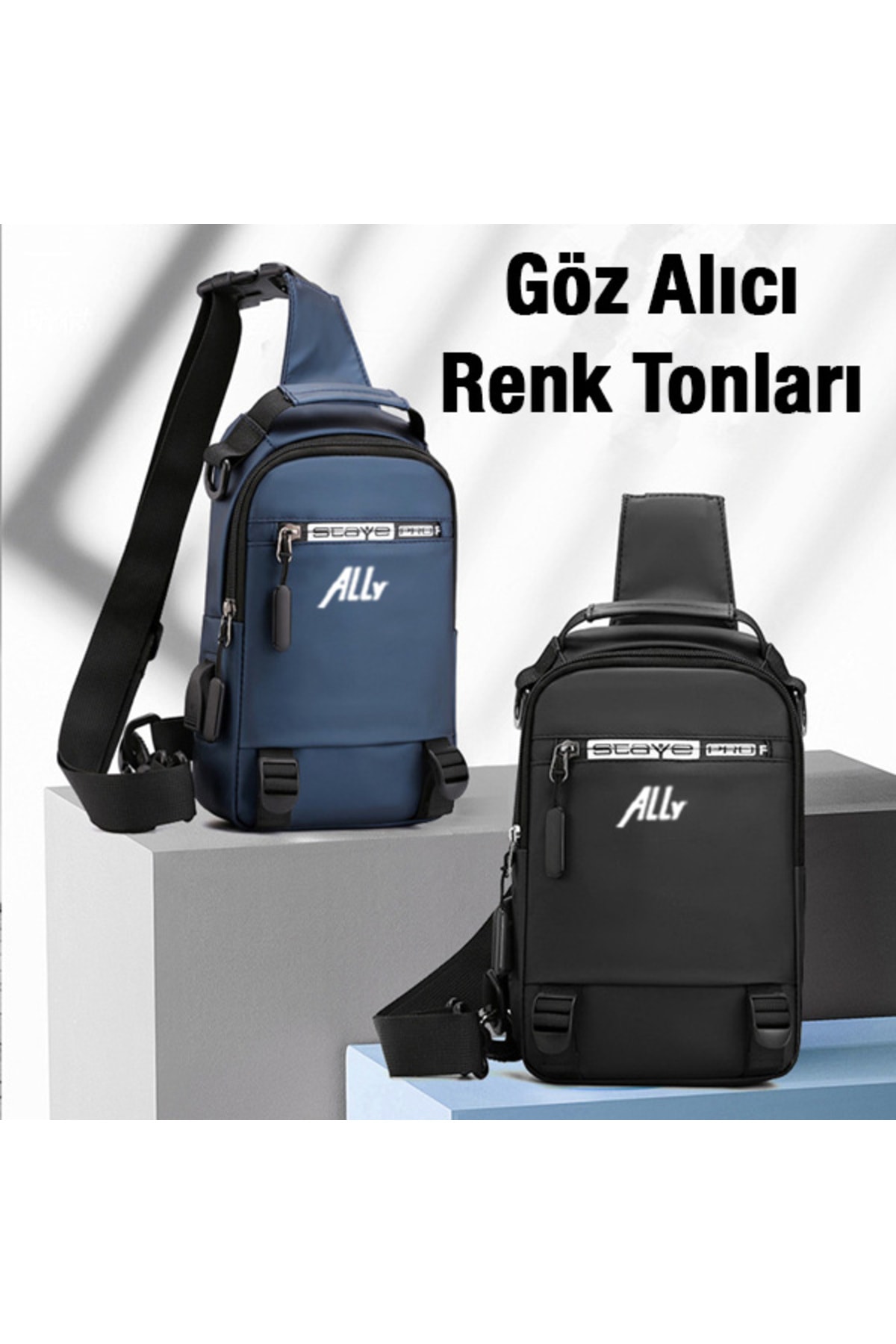 Kamardey  USB Şarj Girişli Çok Fonksiyonlu Su Geçirmez Erkek Bel ve Sırt Çantası