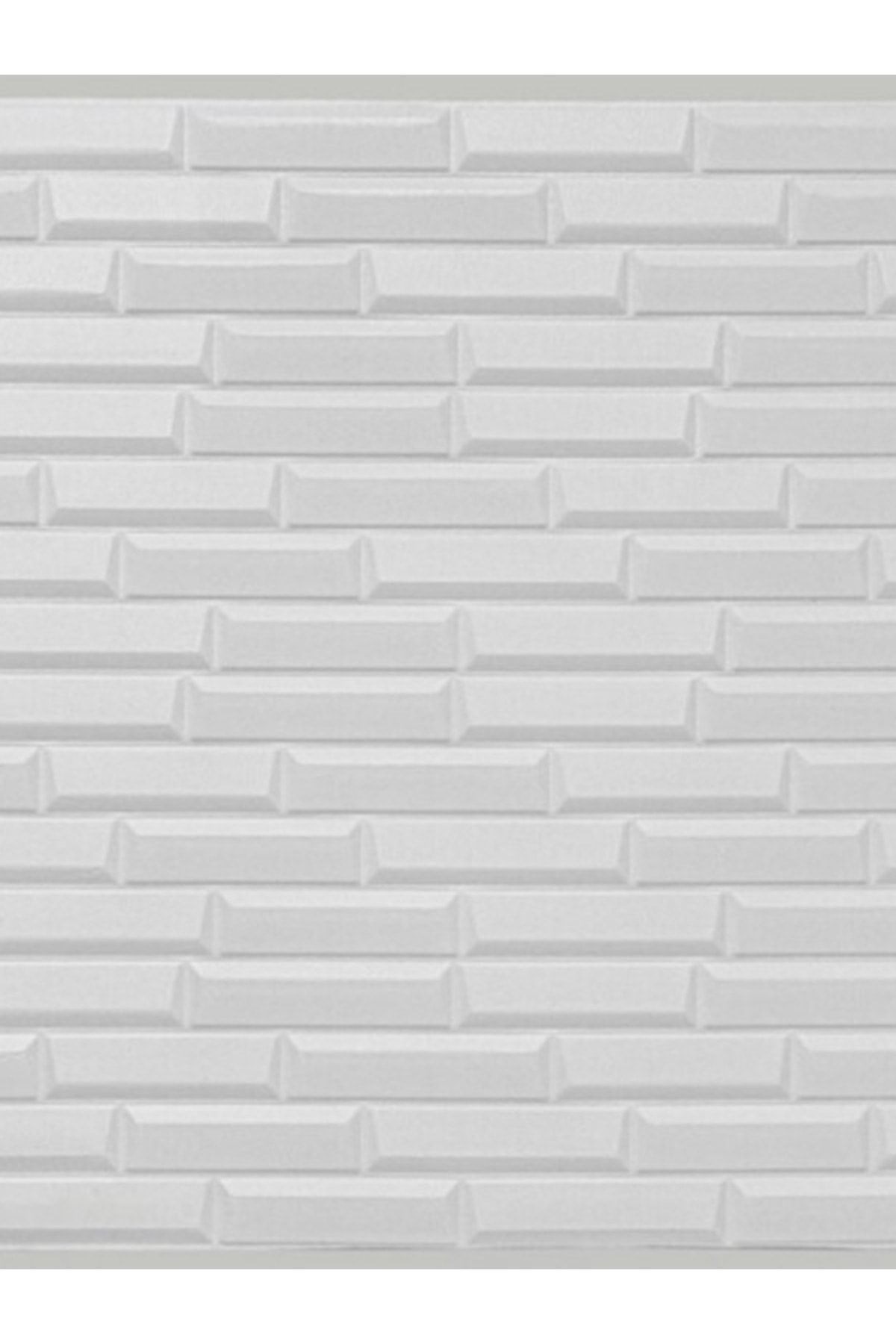 Kendinden Yapışkanlı Esnek Köpük Beyaz Pramit Desen Duvar Kağıdı