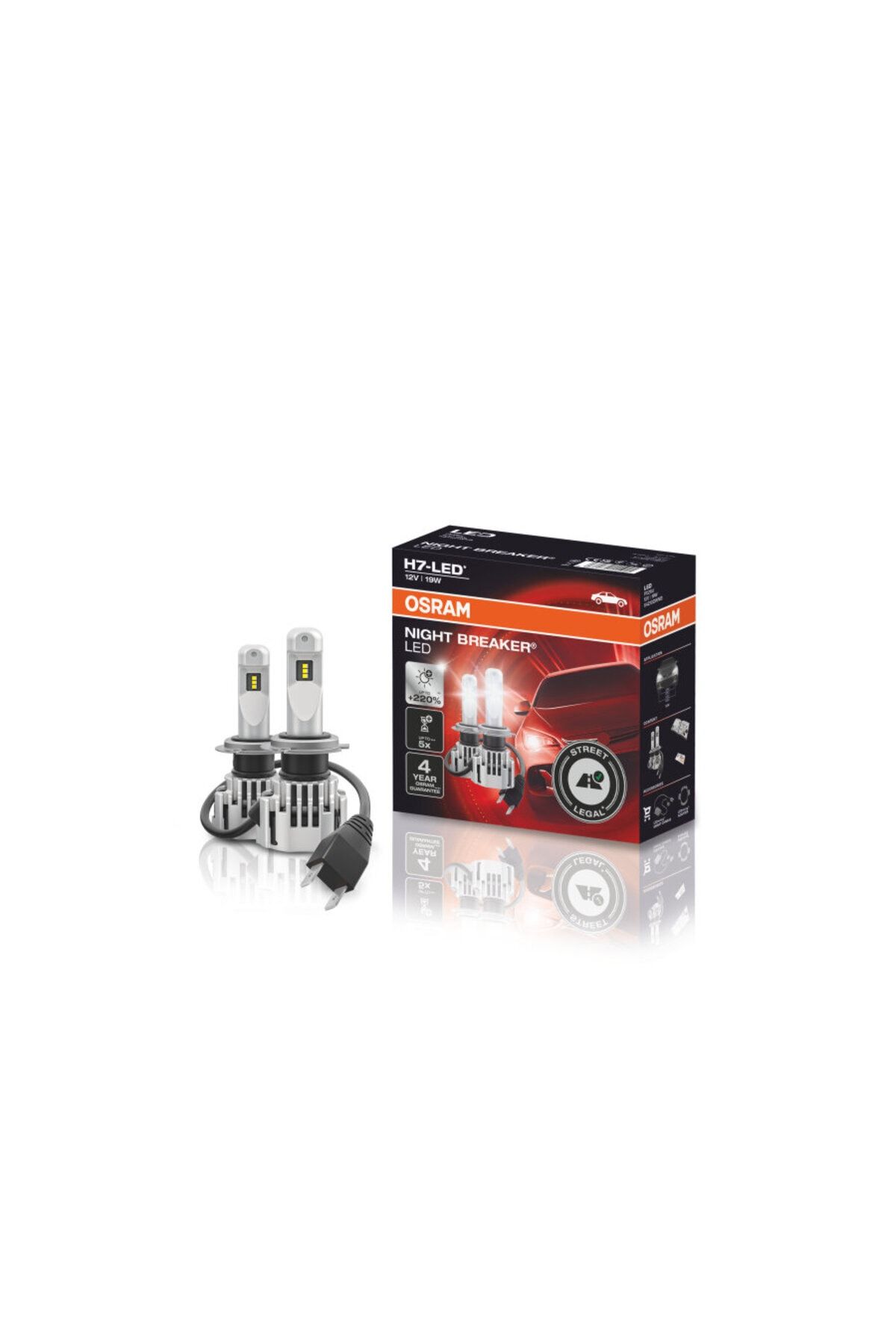 Osram H7 Led Xenon %300 Bright 4 Yıl Garantili 19w - 12v (2adet