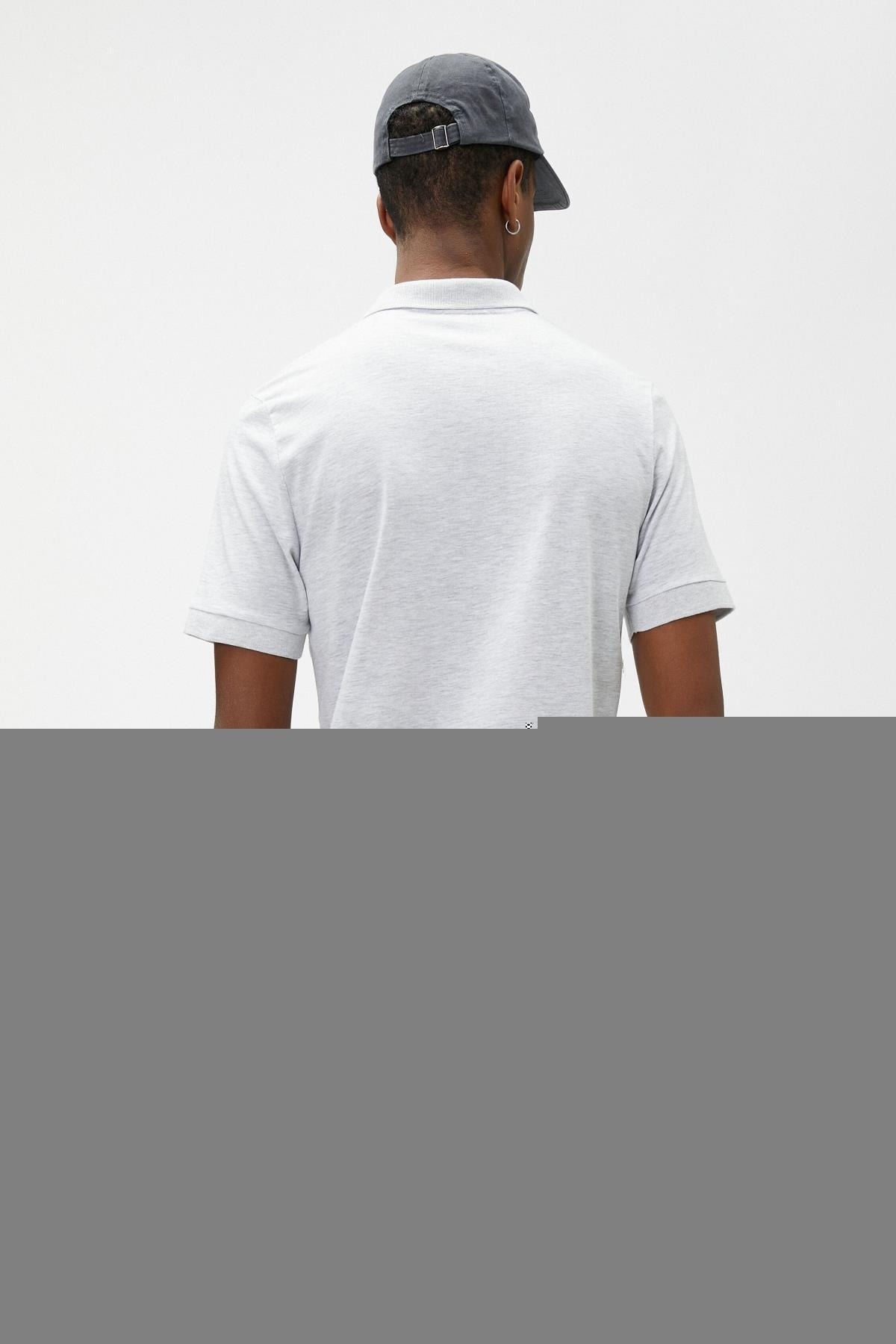 تیشرت مردانه خاکستری کوتون | 3SAM10071MK اورجینال - تصویر 4