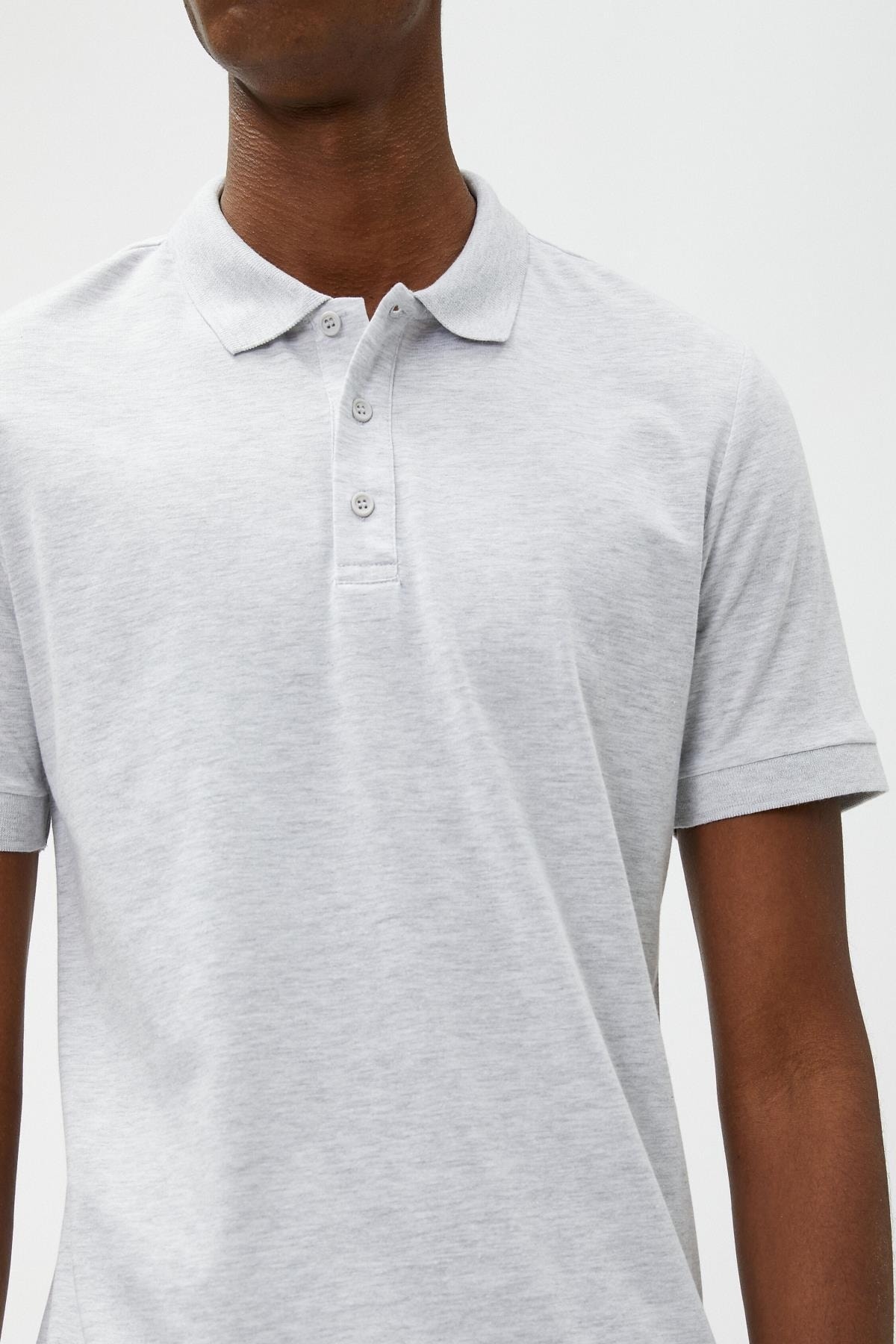 تیشرت مردانه خاکستری کوتون | 3SAM10071MK اورجینال - تصویر 5