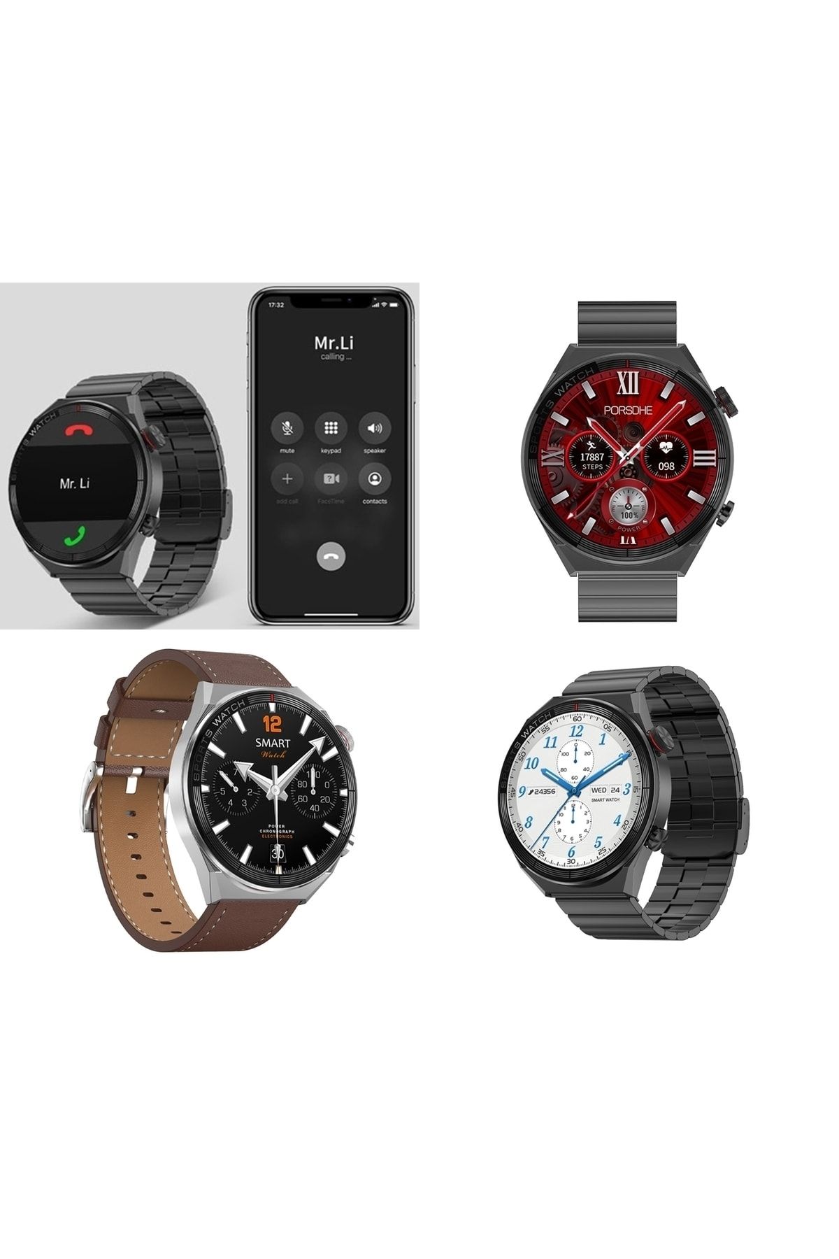 Bunnys Huawei P30 Pro New Edition Uyumlu Ak ll Saat Smart Watch Konu ma Ozellikli Metal Giyilebilir Teknoloji