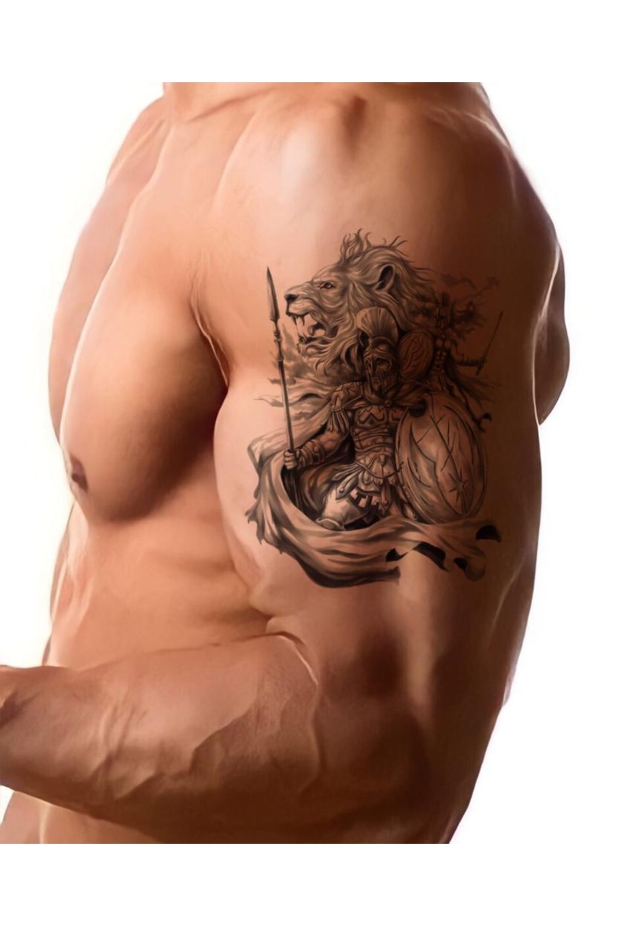 Mecit Tuhafiye Aslan Gladyatör Savaşcı Geçici Dövme