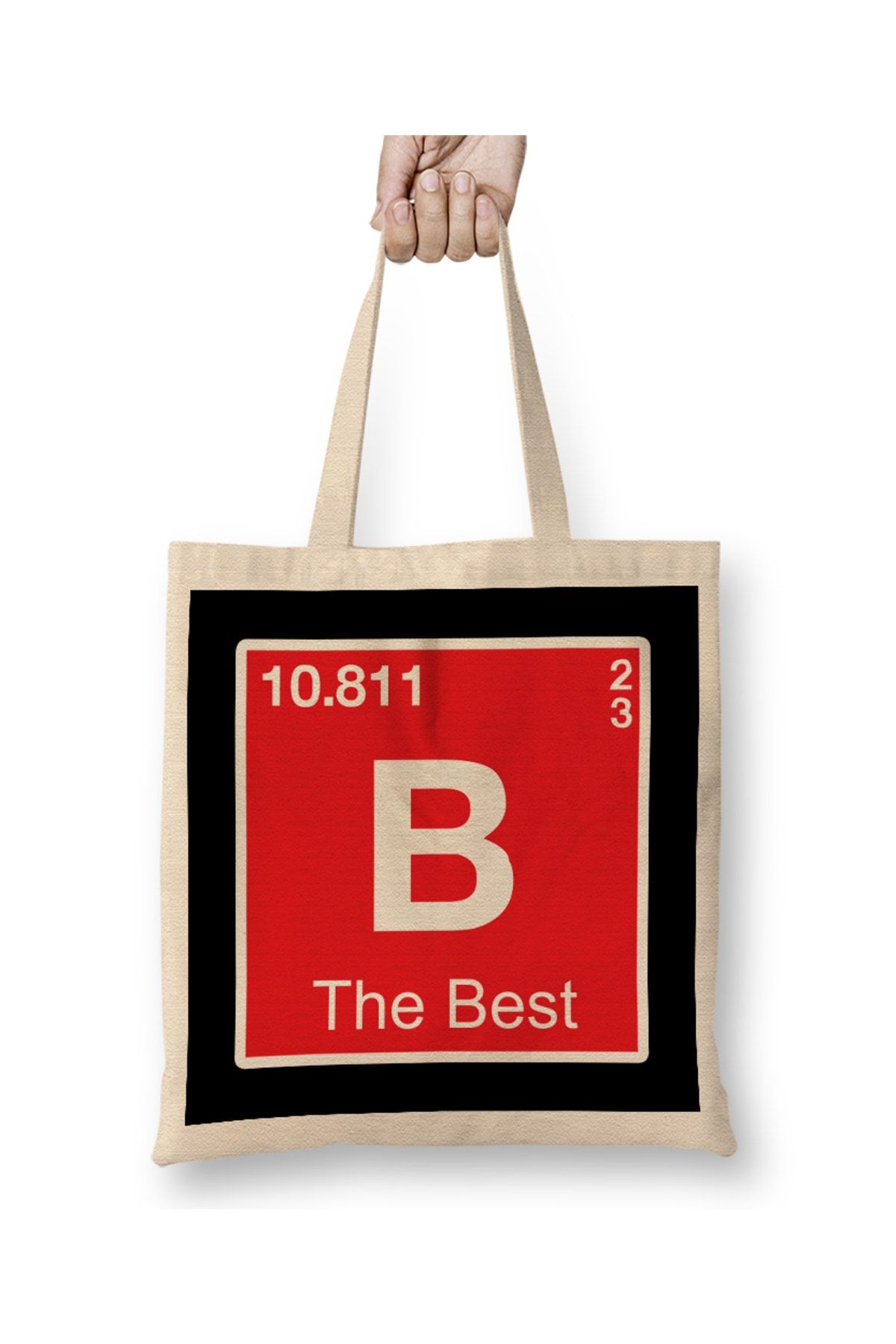 Baskı Dükkanı Geantă Din Pânză Boron The Best Element Cu Mâner Lung Unisex - One Size