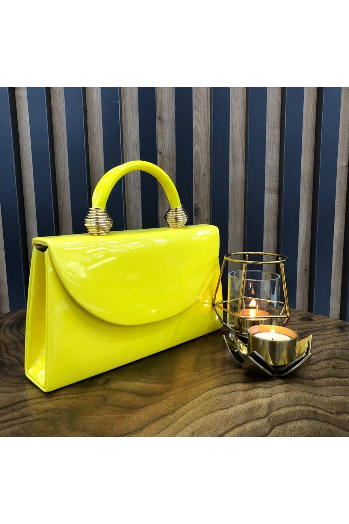Yellow patent bag hot sale