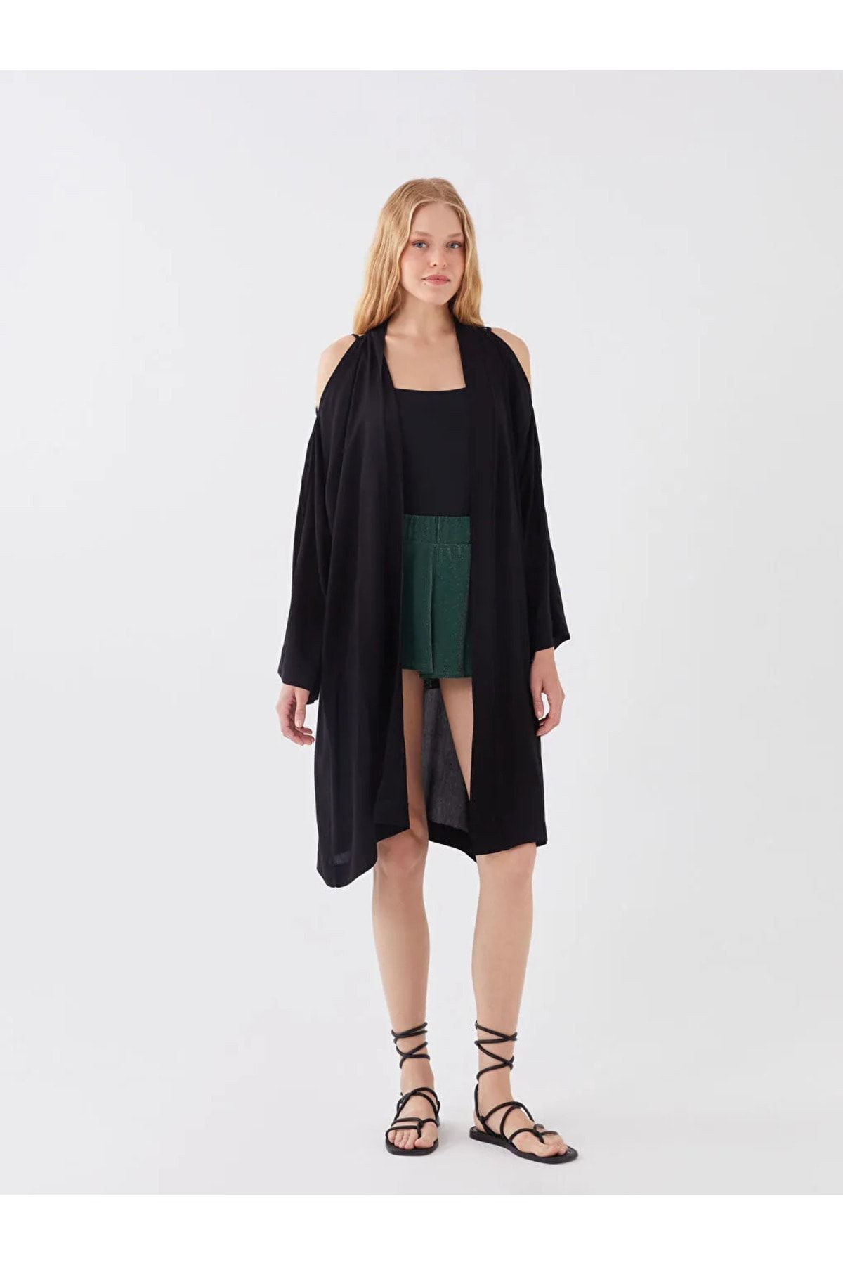 LCW DREAM Şal Yaka Düz Vual Kadın Kimono