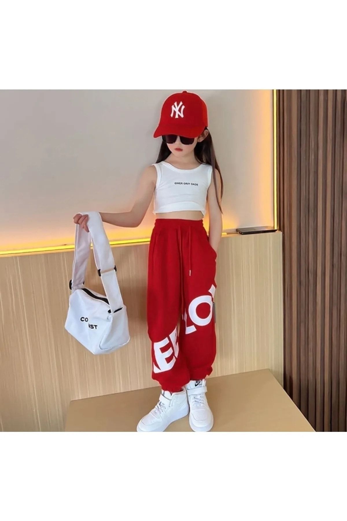Girls cheap crop tracksuit