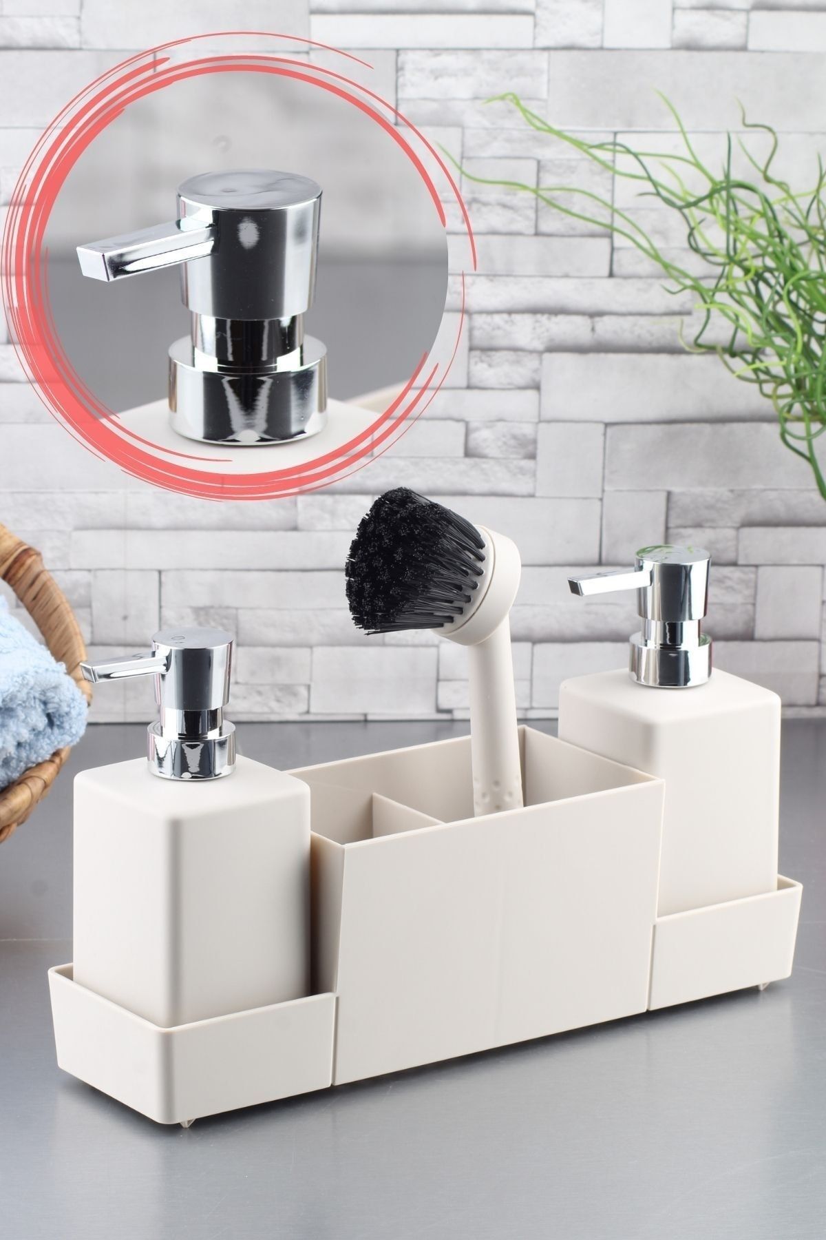 incili home Milano Acrylic Liquid Soap Dispenser and Dish Soap