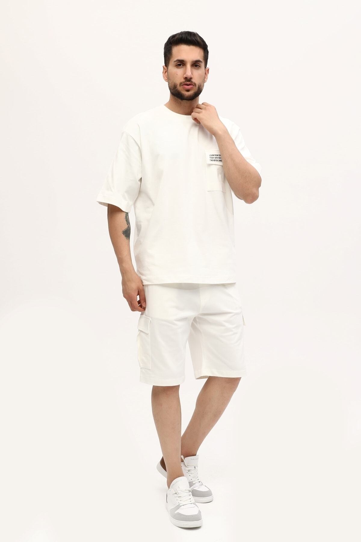Owut Collection-Ανδρικό σετ σορτς 100% βαμβακερό με τυπωμένο κομμένο γράμμα 2