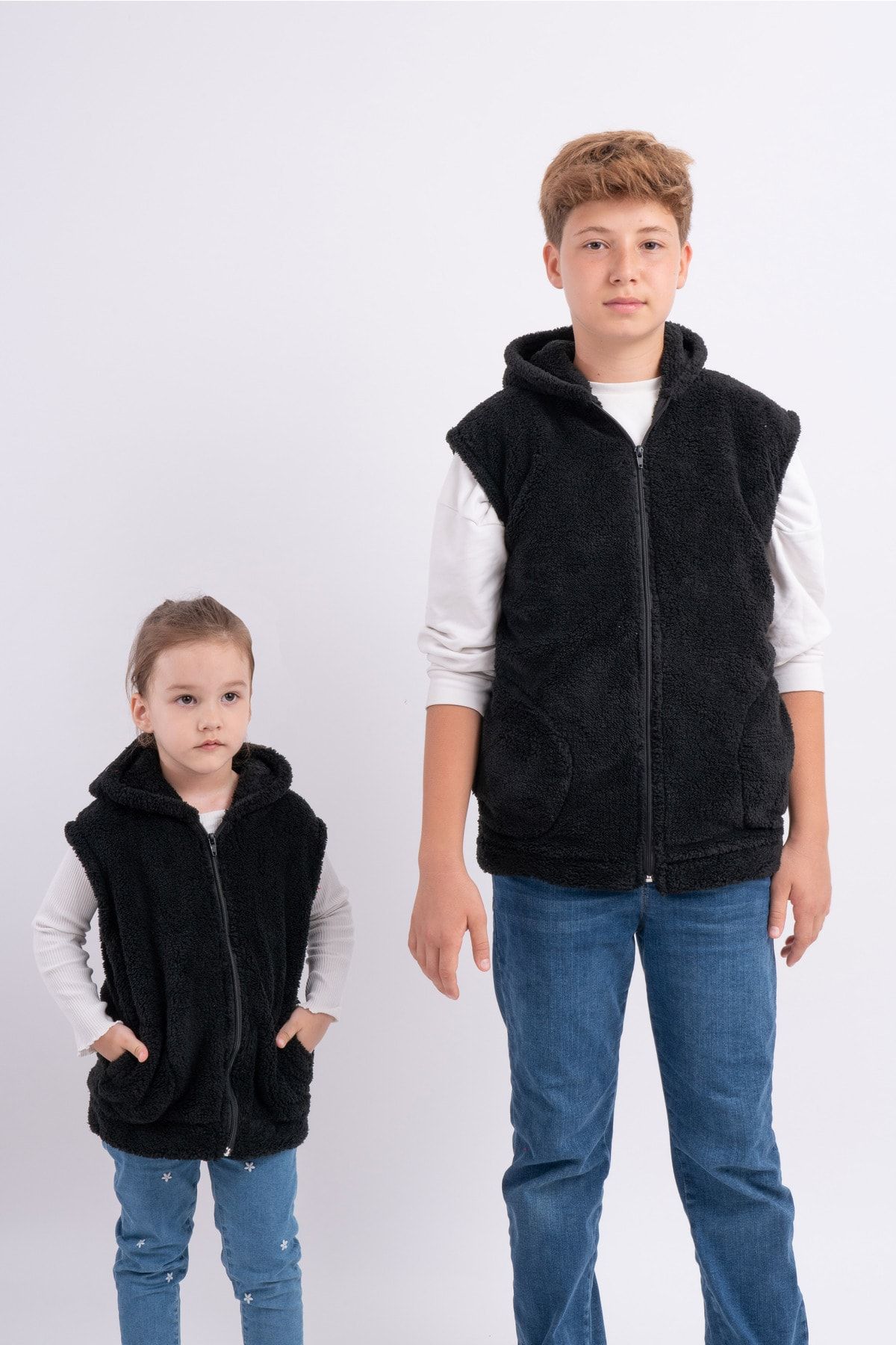 Boys fur vest hotsell