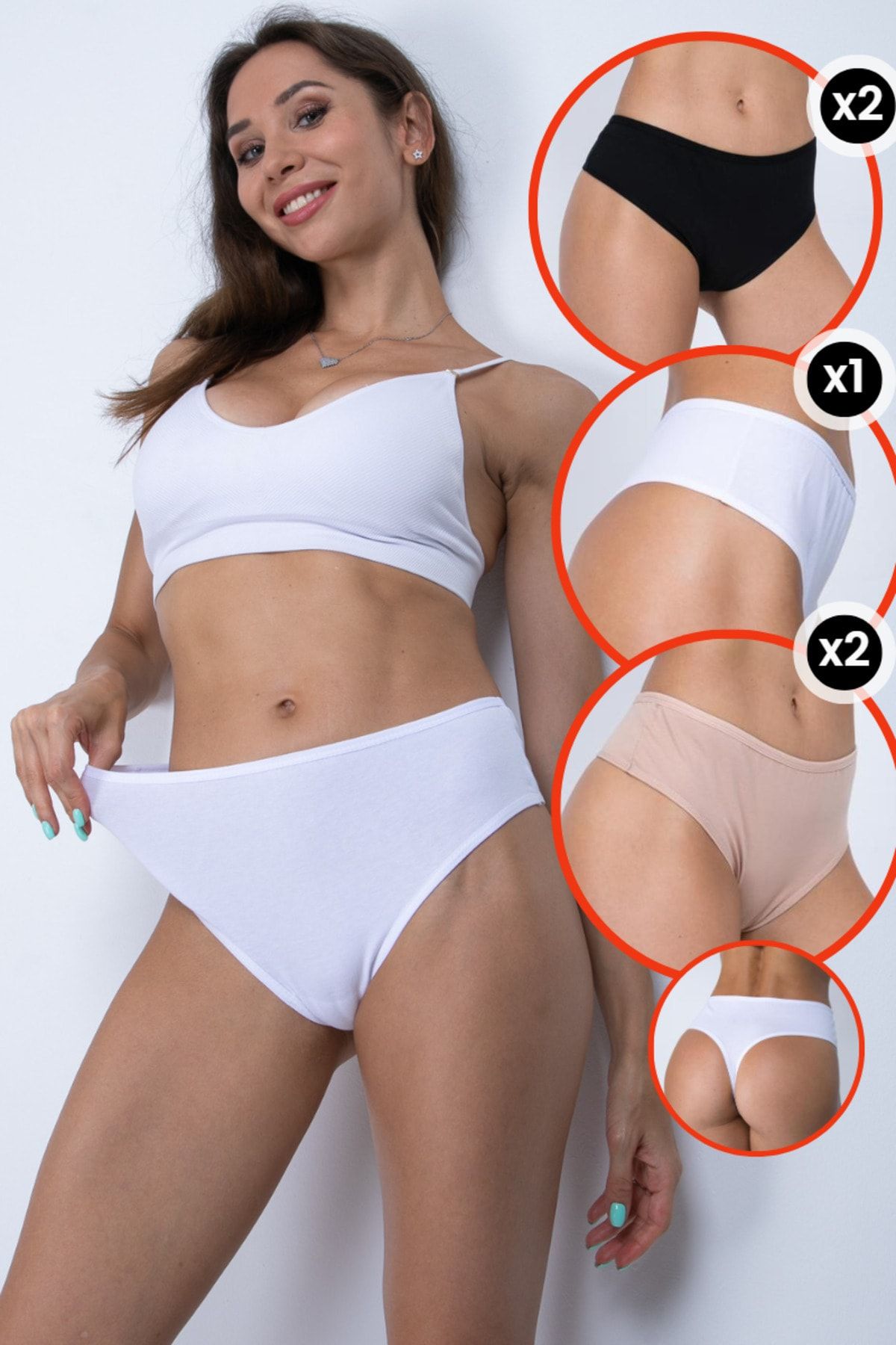 ALYA UNDERWEAR Women's Bikini Panties - 3 Pieces - (S, M, L, XL, 2XL) -  Trendyol