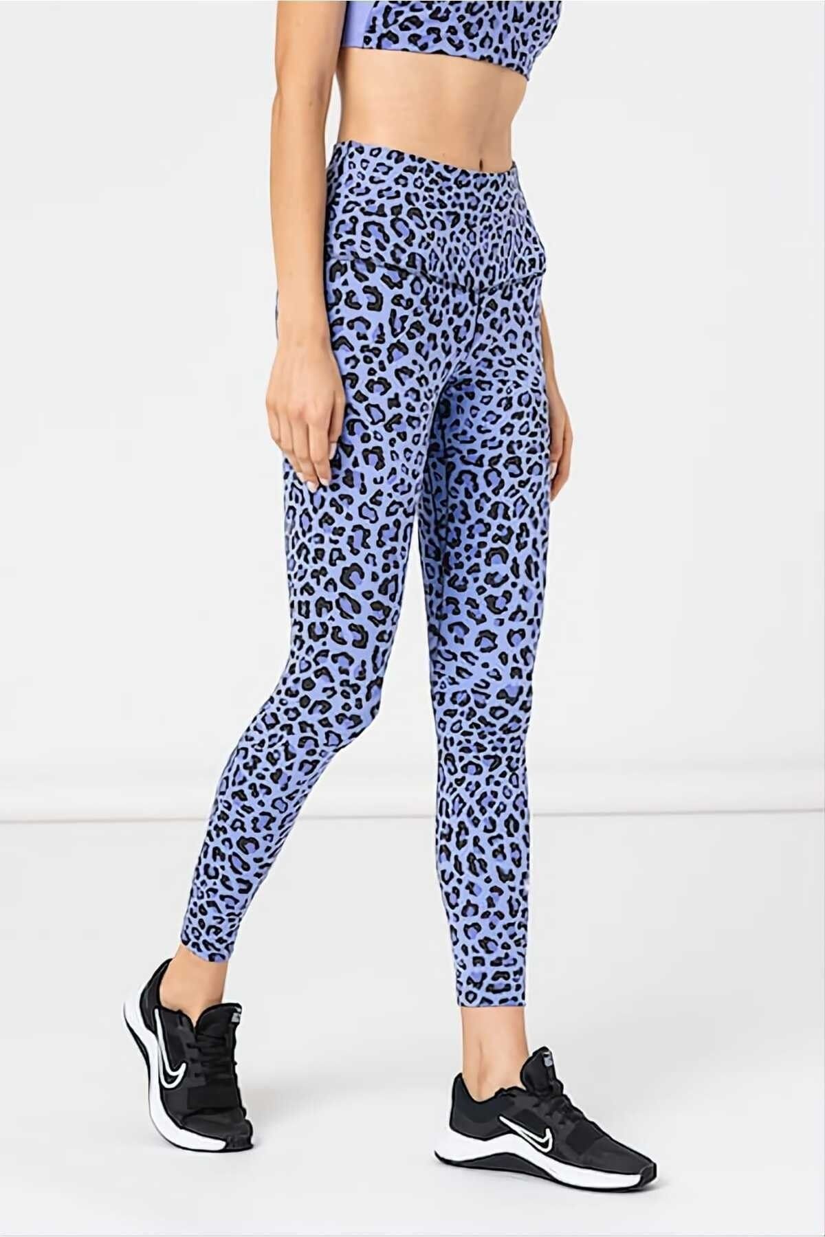 Women's Nike Dri-Fit One Mid-Rise All-Over Glitter Leopard Print Leggings  Size 2X
