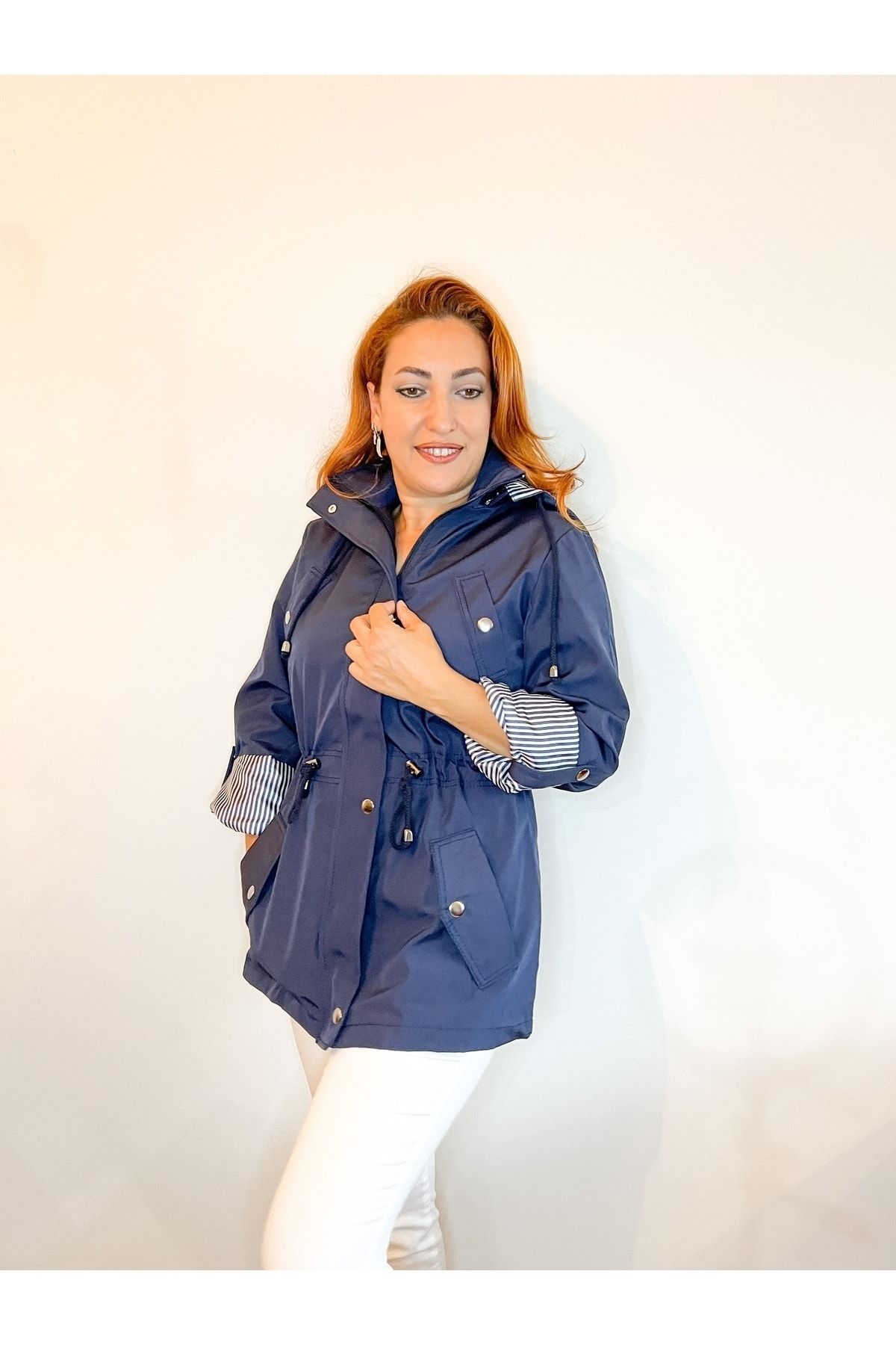 Navy rain on sale parka