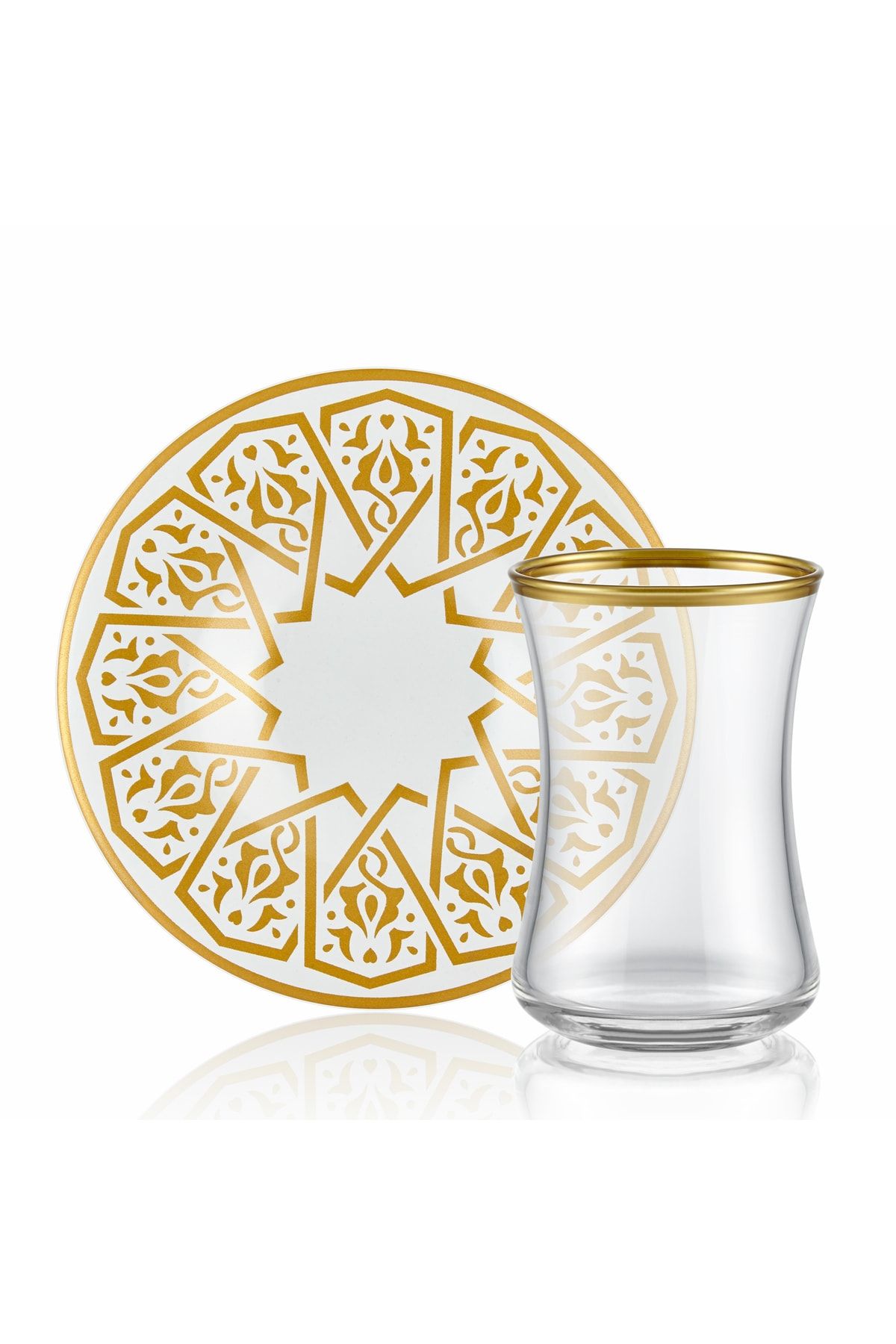 Yellow Pramids 12 Parça ÇAY SETİ - Sarı