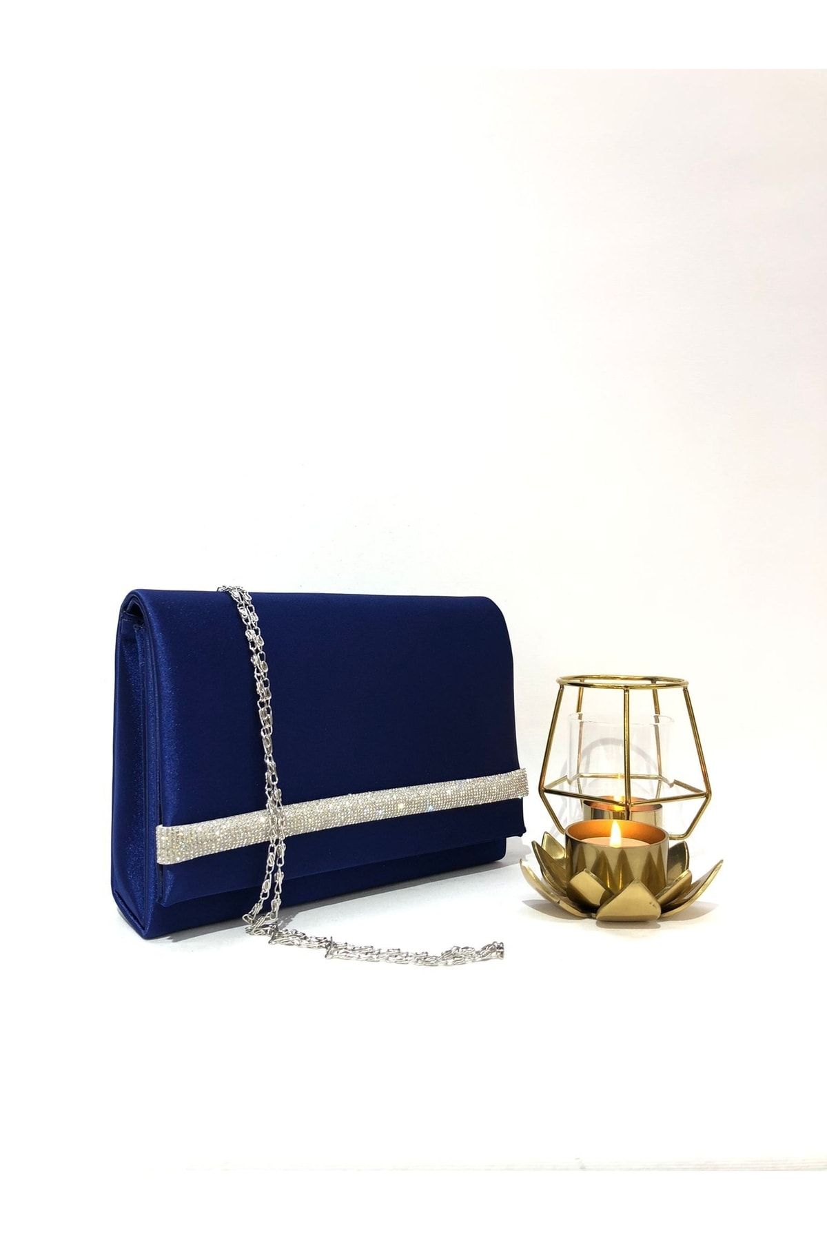 Navy clutch bag discount with wrist strap