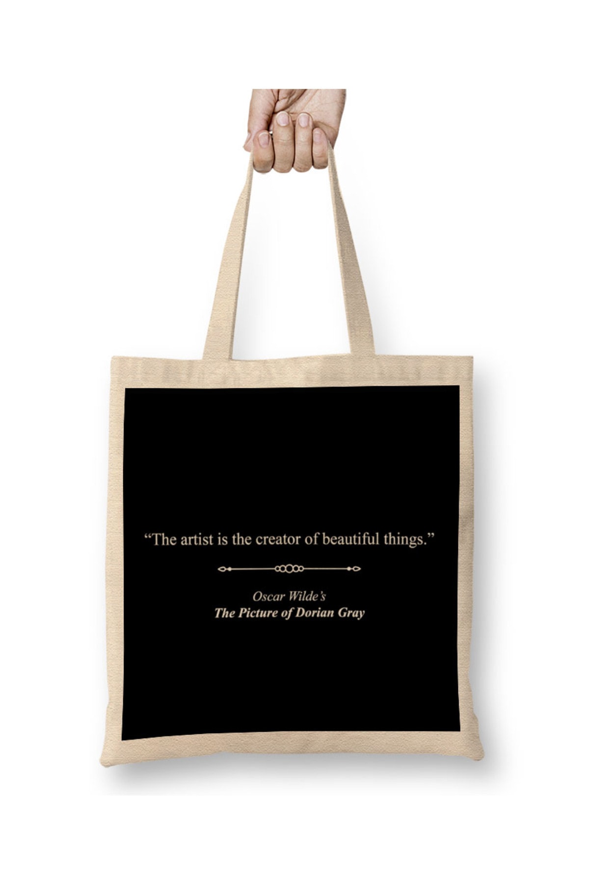 Oscar Wilde The Picture Of Dorian Gray Opening Line Tote Bag Long Handle