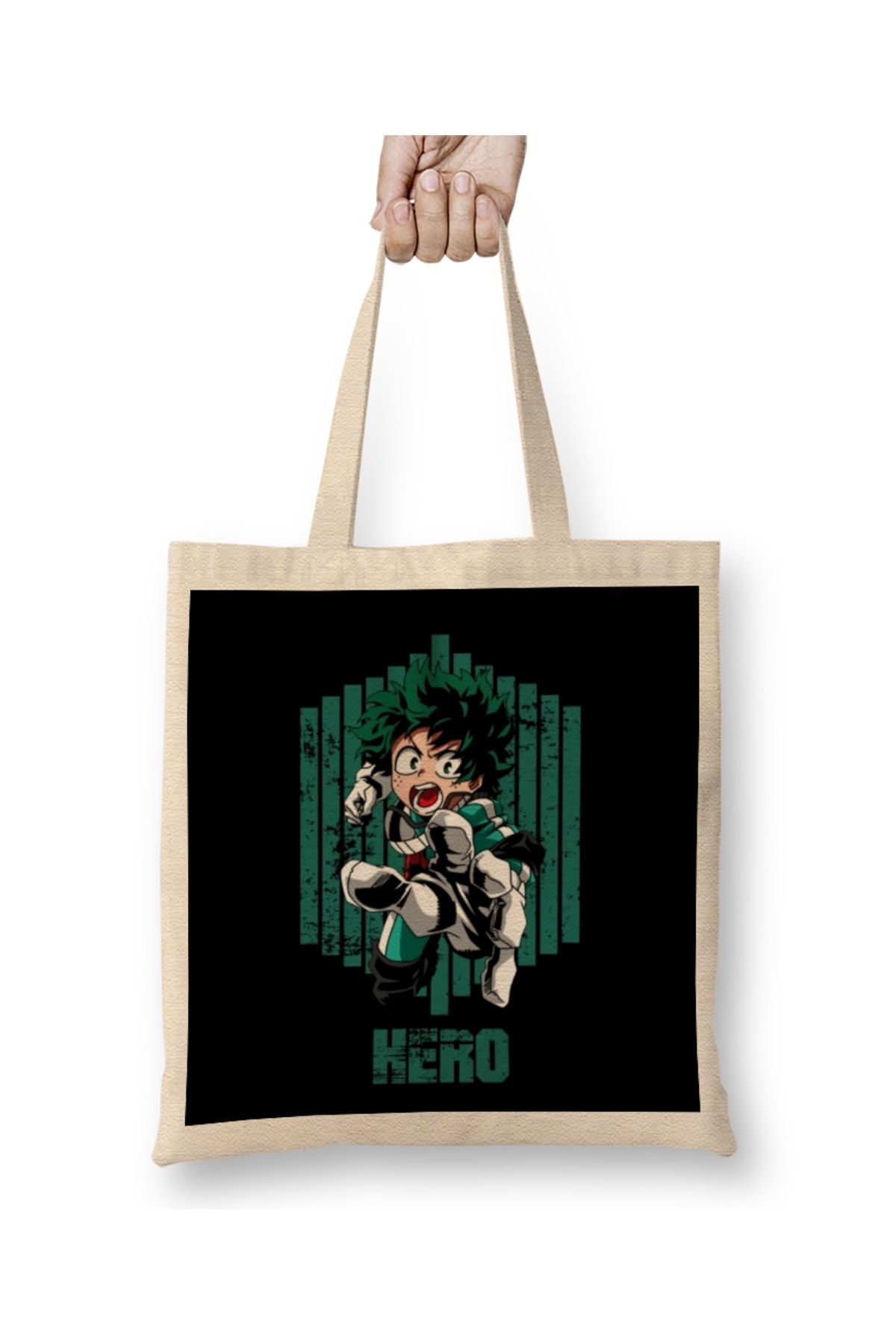 Baskı Dükkanı Geantă Din Pânză Boku No Hero 01 Cu Mâner Lung Unisex - One Size