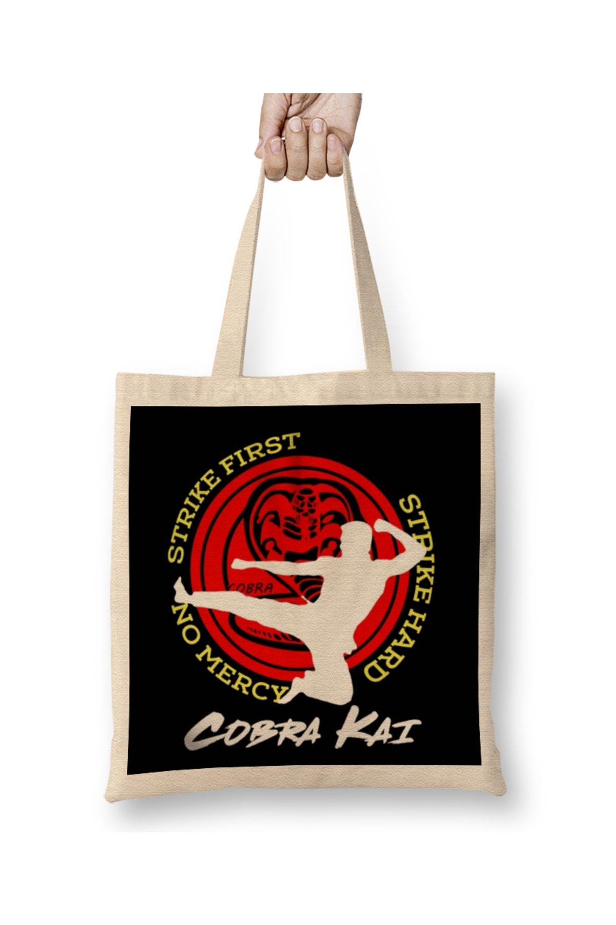 Baskı Dükkanı Geantă Cobra Kai Cobra Fight 01 Mâner Lung Unisex - One Size
