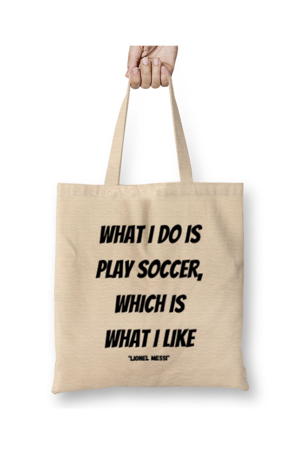 Lionel Messi Quotes Gifts Tote Bag Long Handle