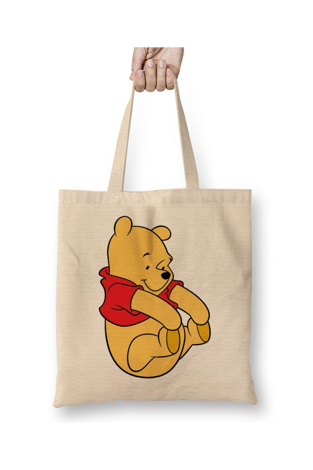 Baskı Dükkanı Winnie The Pooh 04 Bez Çanta Uzun Saplı