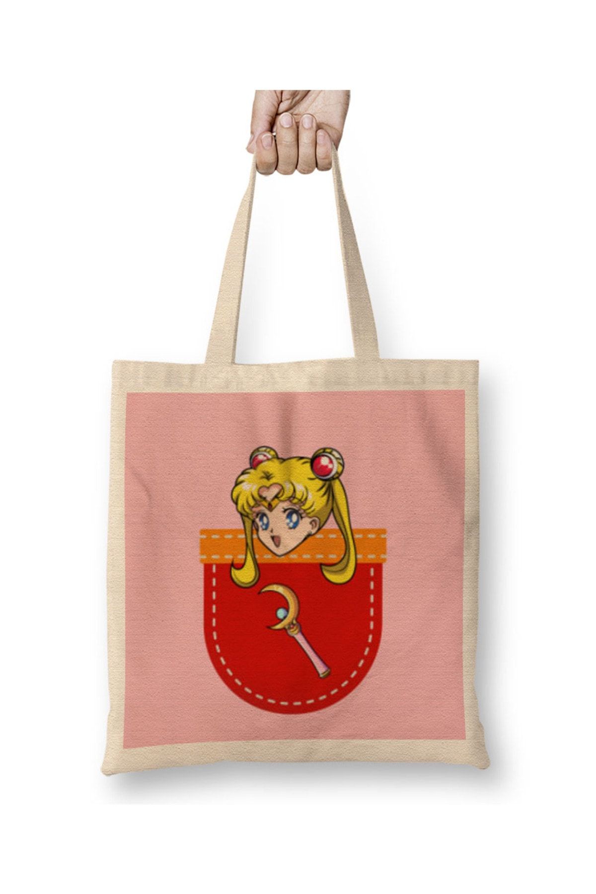 Bask D kkan Pocket Sailor Moon Tote Bag Long Handle Trendyol