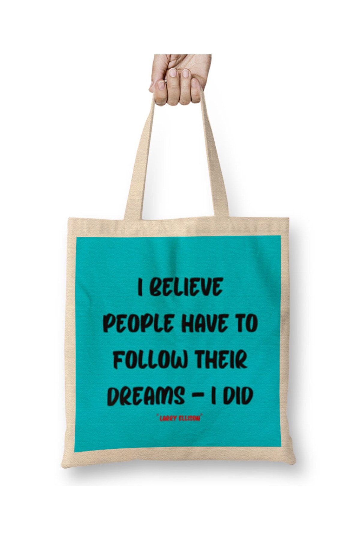 Larry Ellison Quotes - Entrepreneurs Motivation Inspiration Success Work Gifts Cloth Bag Long Handle