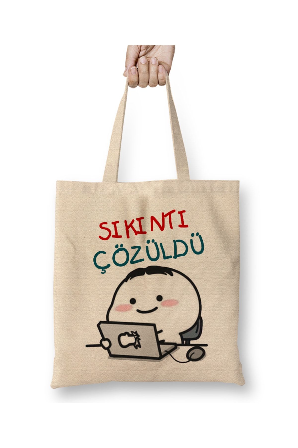 Baskı Dükkanı Geantă Amuzantă Din Pânză Cu Mâner Lung Unisex - One Size