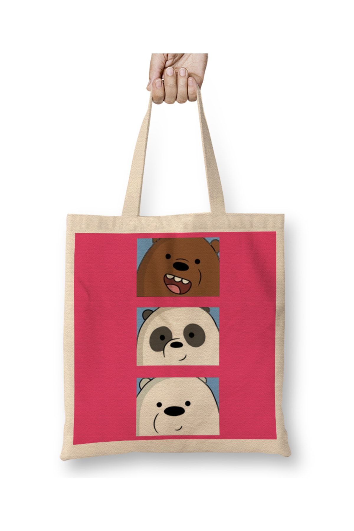 Bask D kkan We Bare Bears Tote Bag Long Handle Trendyol