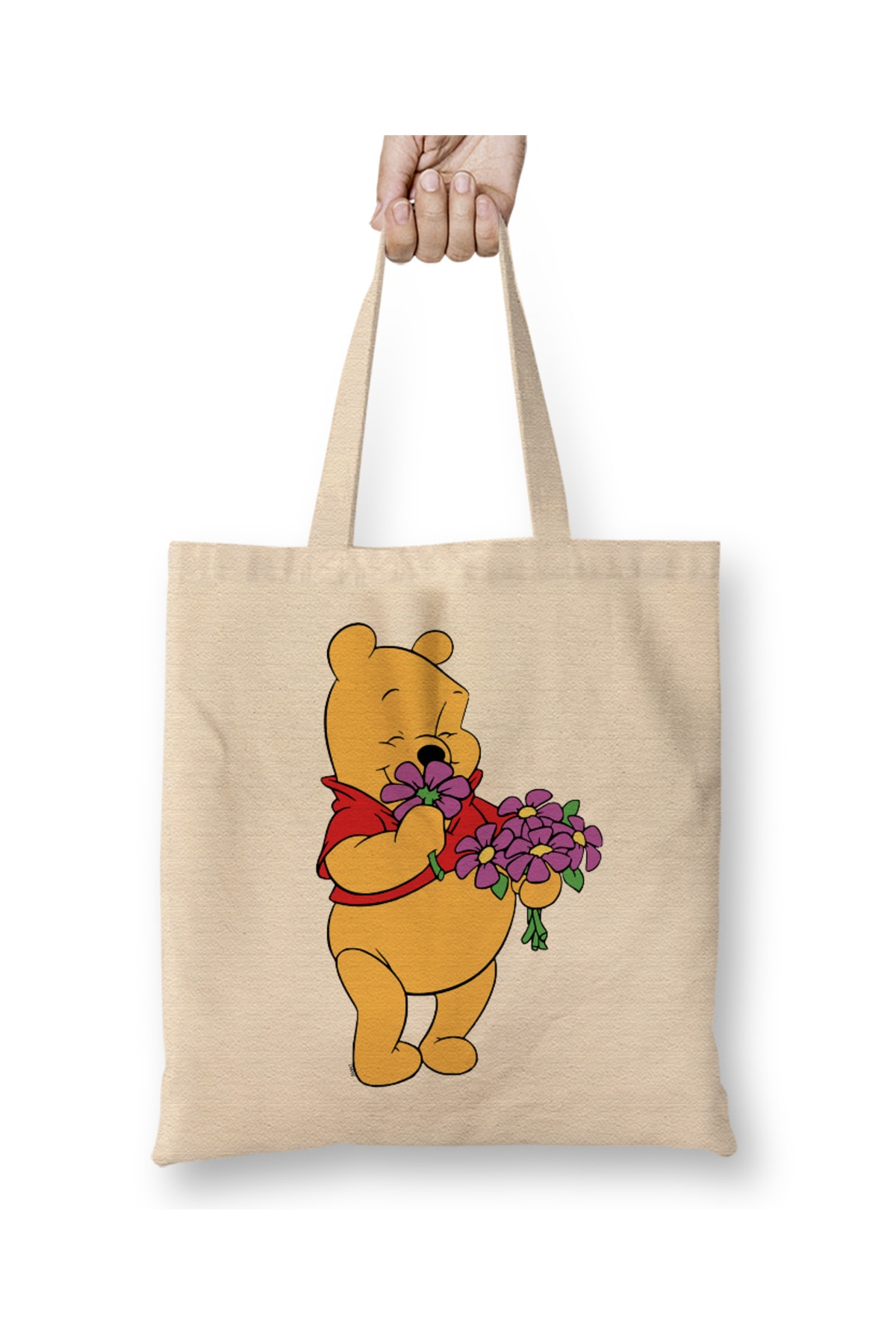 Baskı Dükkanı Winnie The Pooh 04 Bez Çanta Uzun Saplı