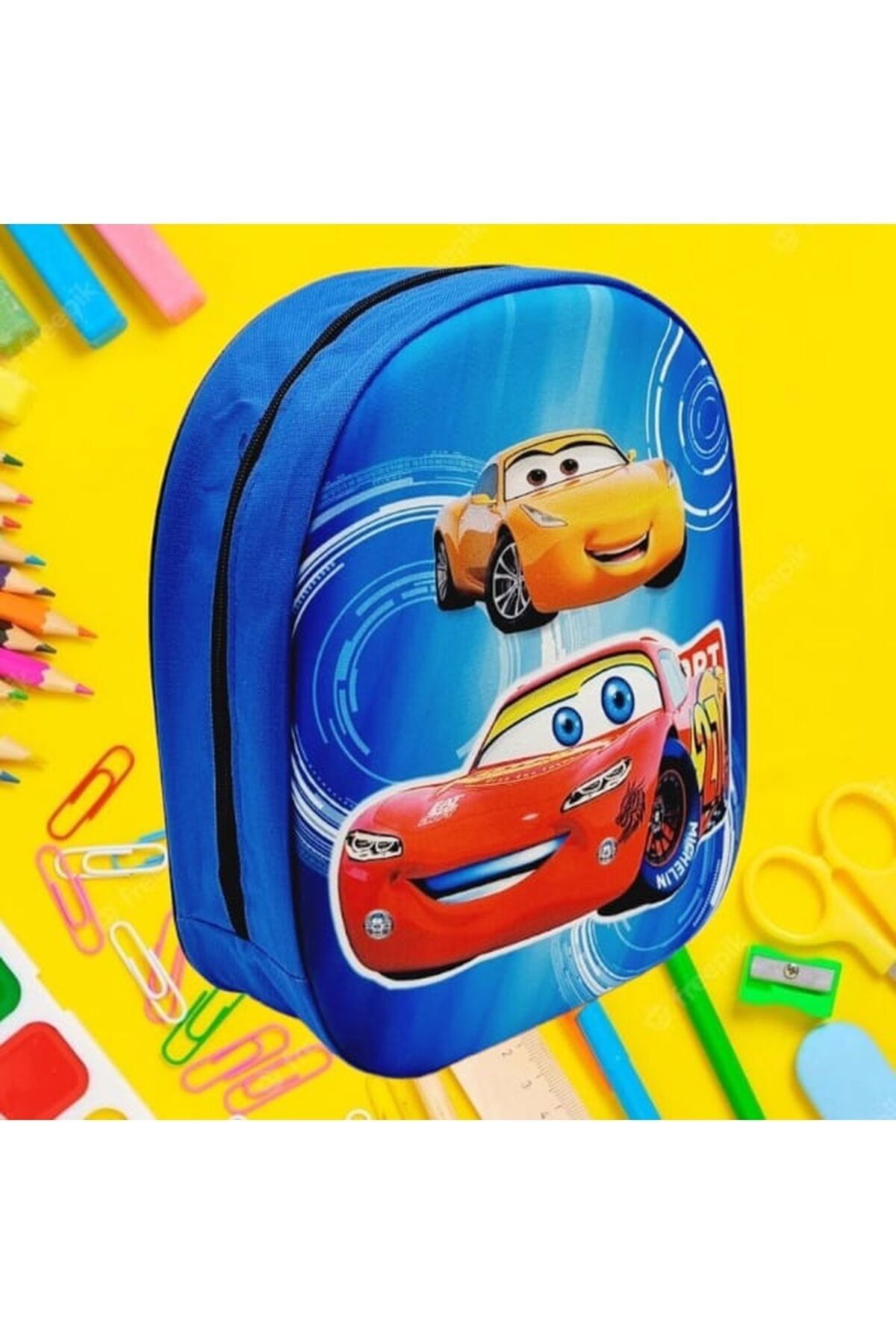 Uniquerrs Copii Grădiniță Creșă Mașină De Curse Fulger Mc Queen Imprimat 3d Rucsac Ghiozdan În Relief Masculin - One Size