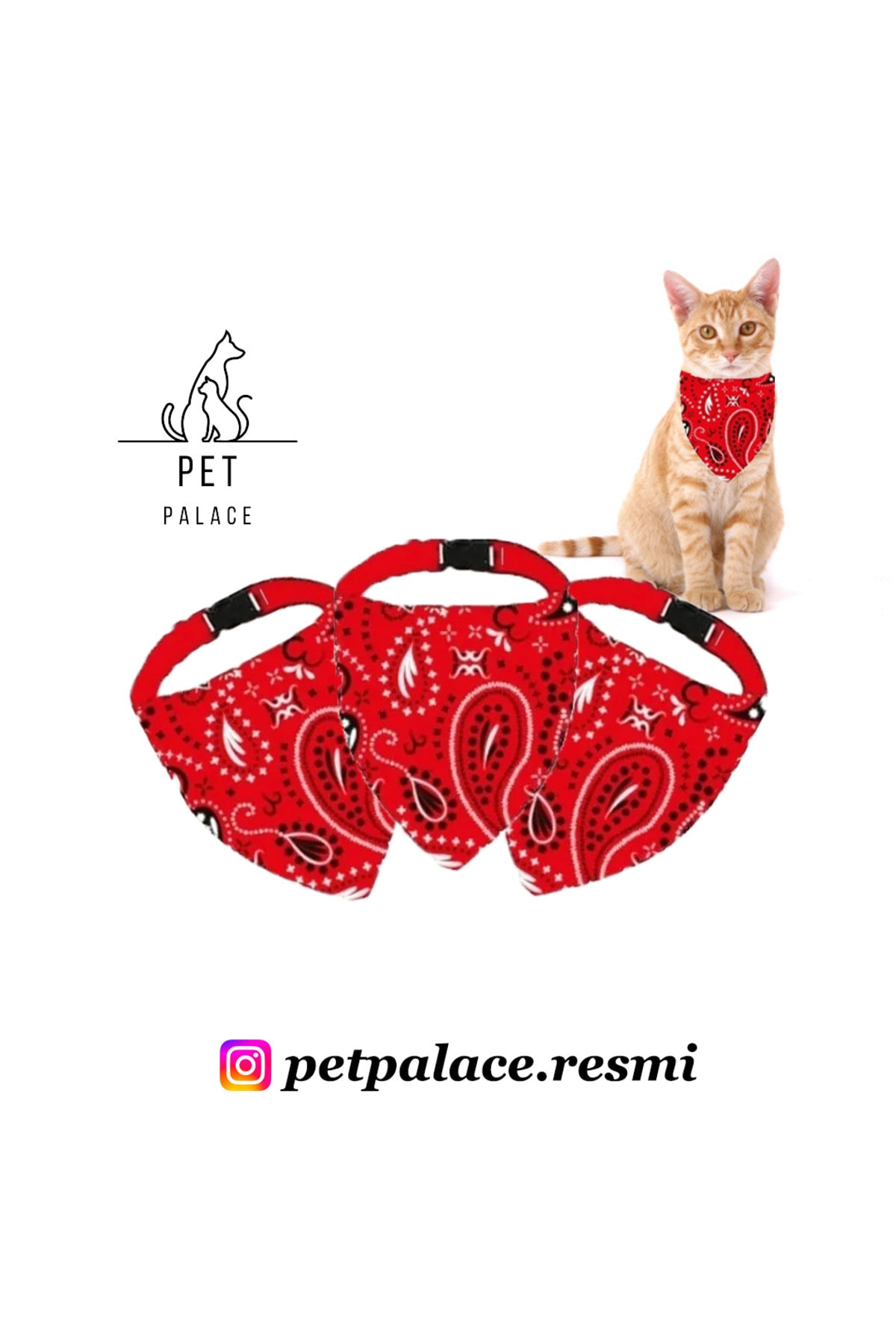 Pet Palace Evcil Hayvan, Kedi Boyun Fuları, Yakalığı, Tasmalığı Fiyatı