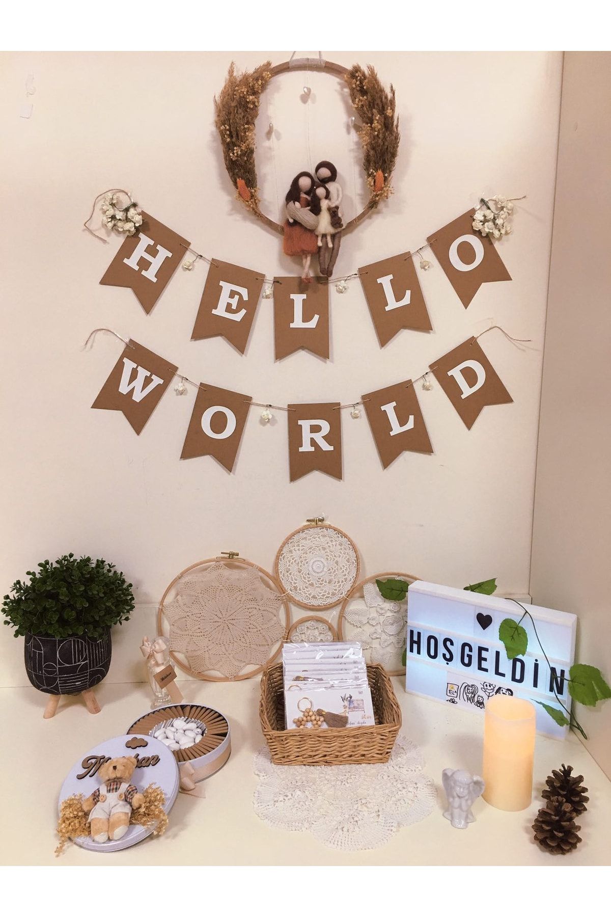 Hello world discount baby shower decorations